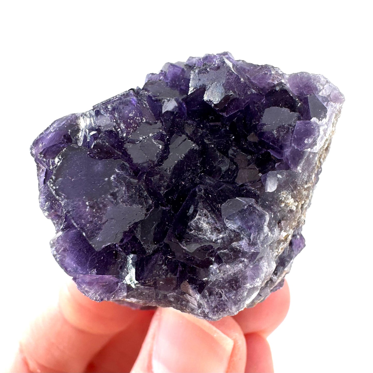 Okorusu Fluorite | purple crystal cluster, mineral specimen from Namibia