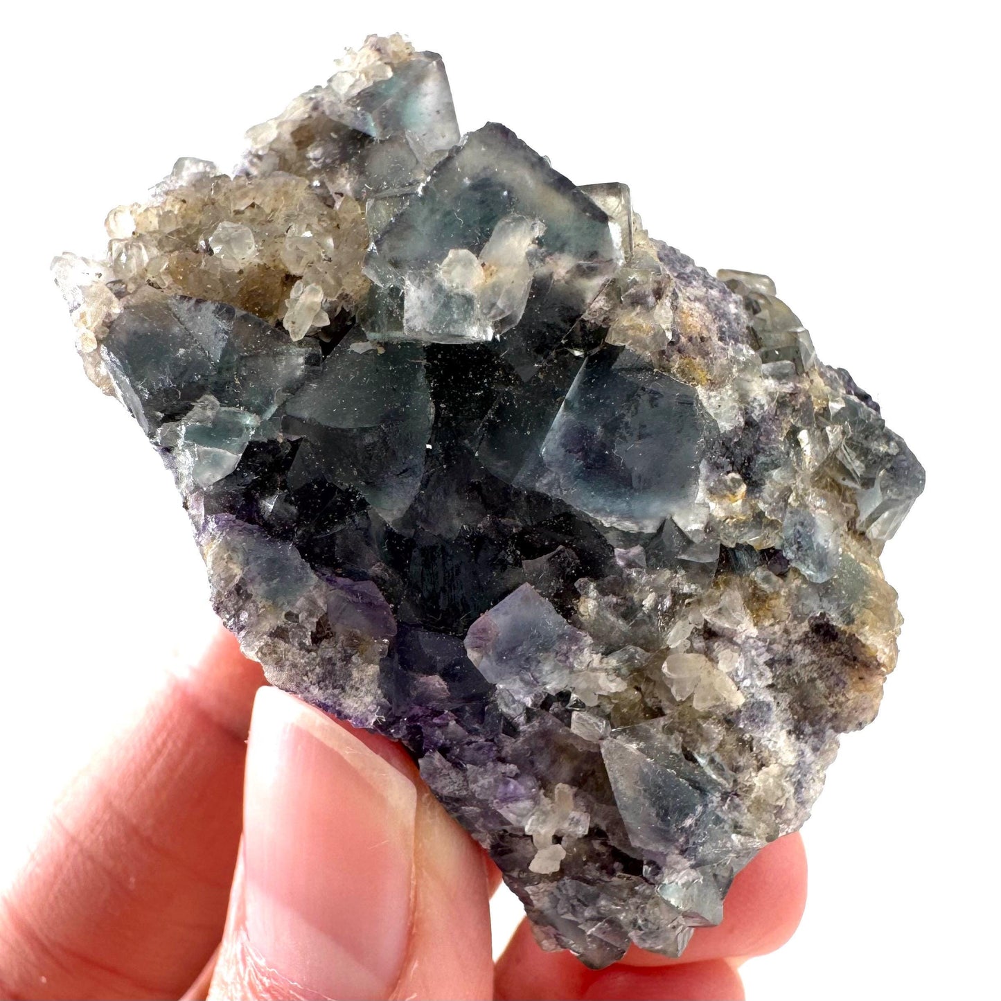 Okorusu Fluorite | blue & purple crystal cluster, mineral specimen from Namibia