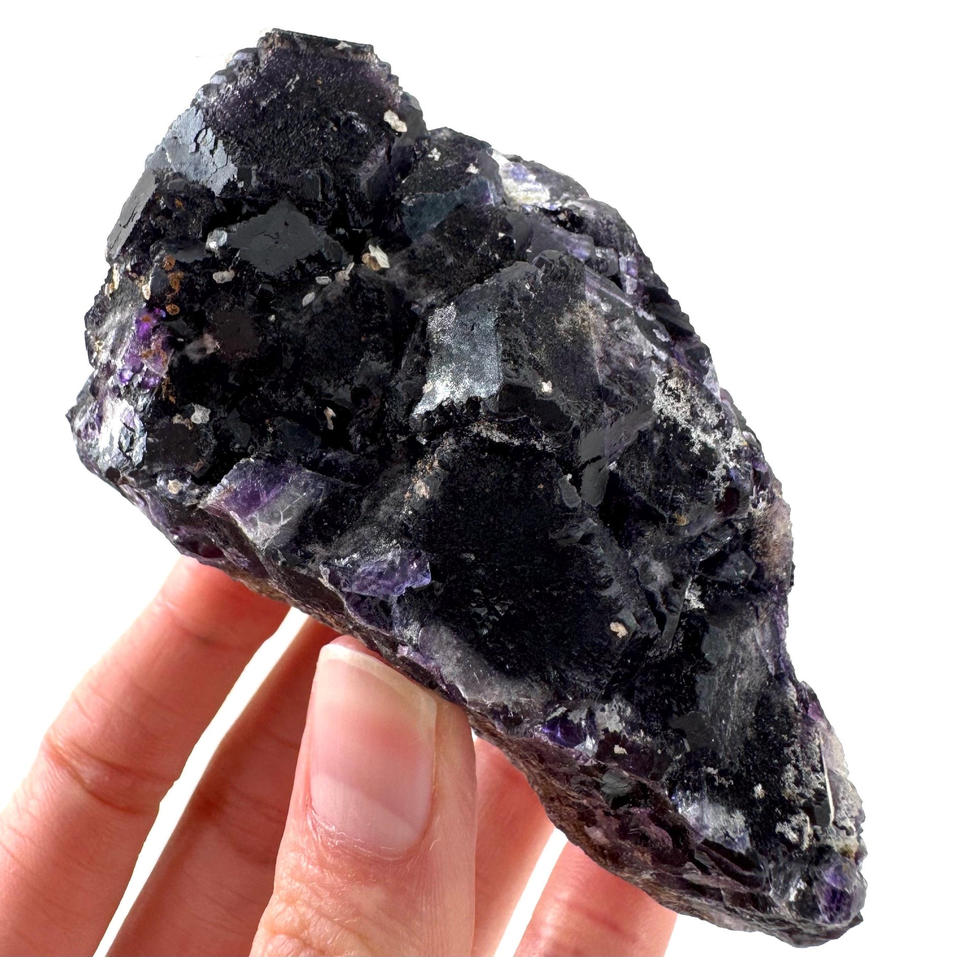 Okorusu Fluorite | purple crystal cluster, mineral specimen from Namibia