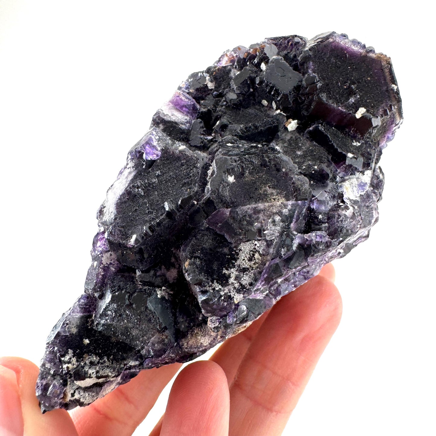 Okorusu Fluorite | purple crystal cluster, mineral specimen from Namibia