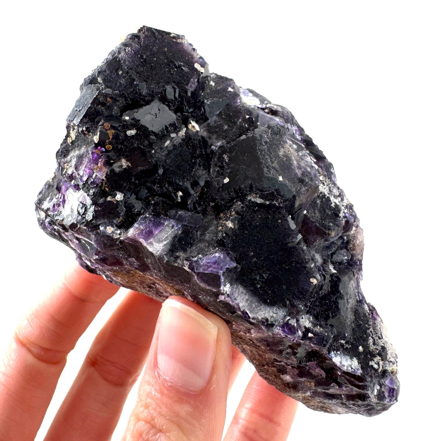 Okorusu Fluorite | purple crystal cluster, mineral specimen from Namibia