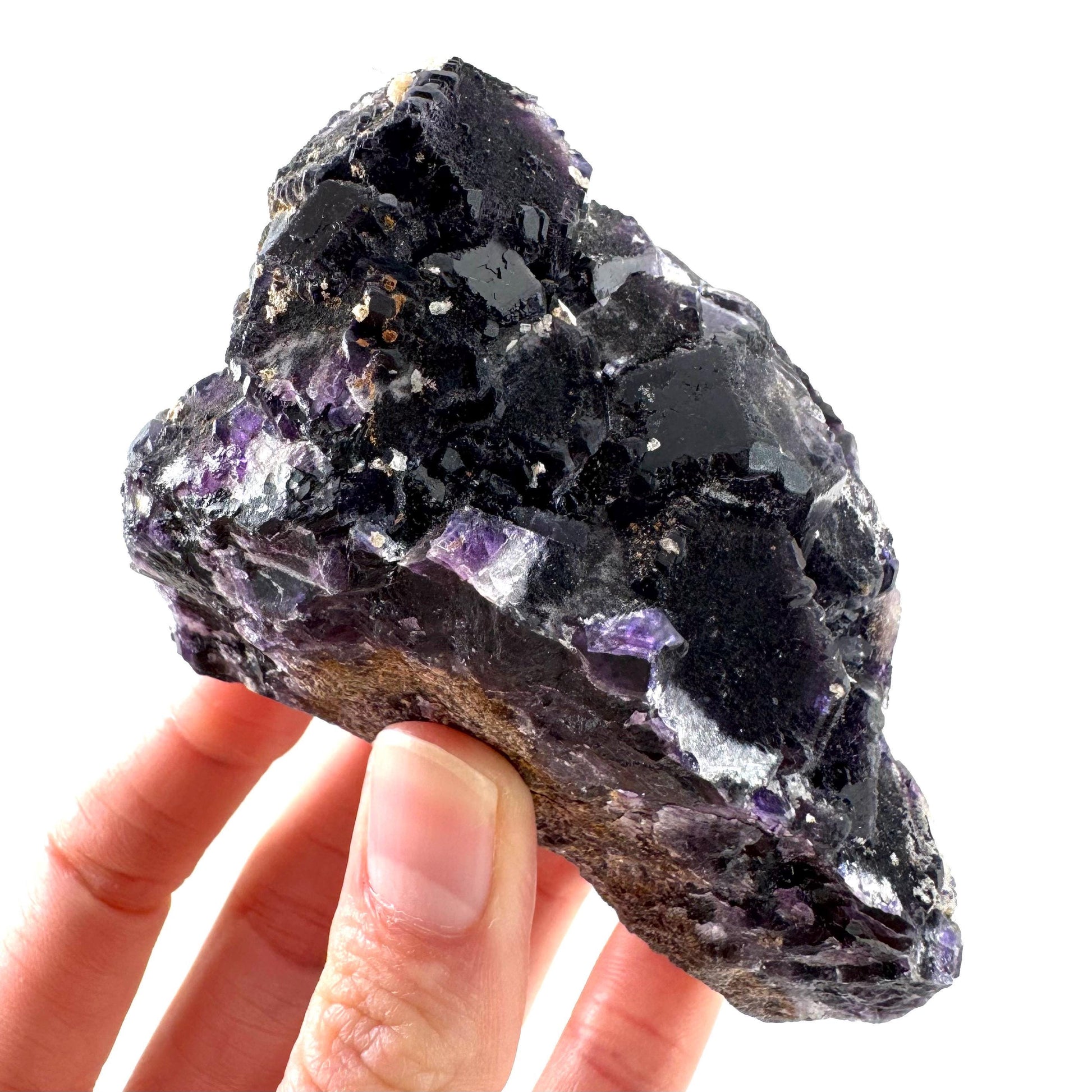 Okorusu Fluorite | purple crystal cluster, mineral specimen from Namibia