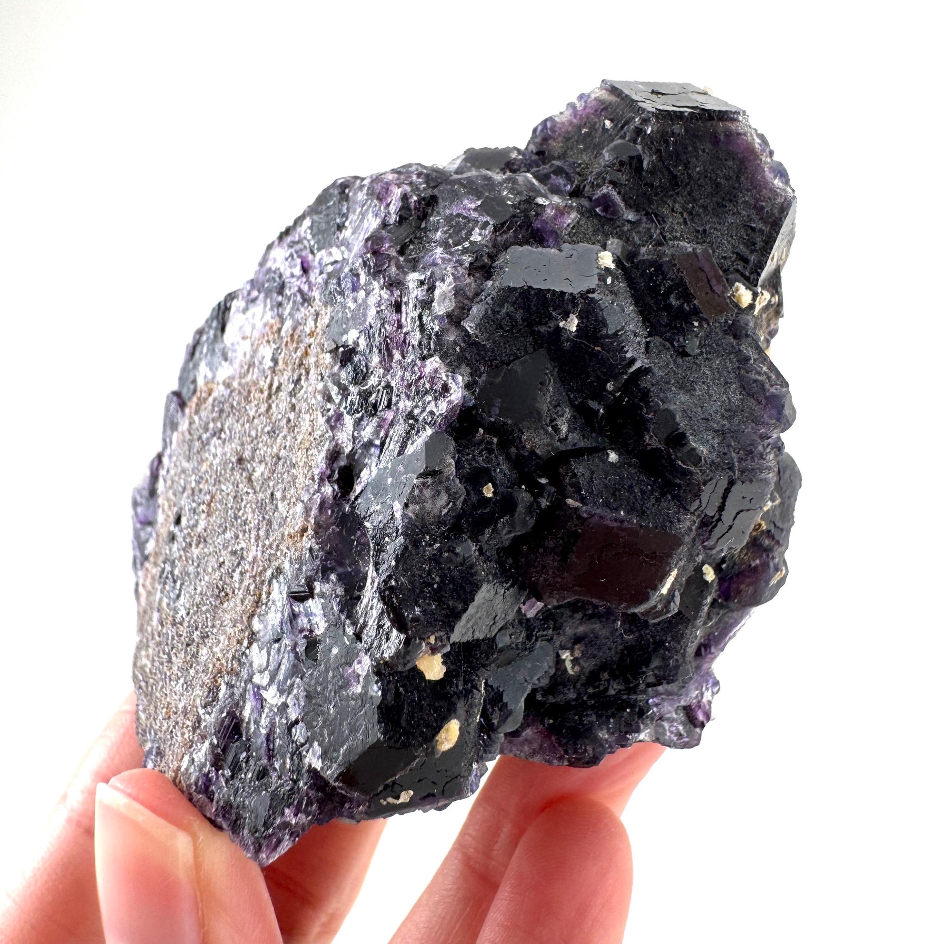 Okorusu Fluorite | purple crystal cluster, mineral specimen from Namibia