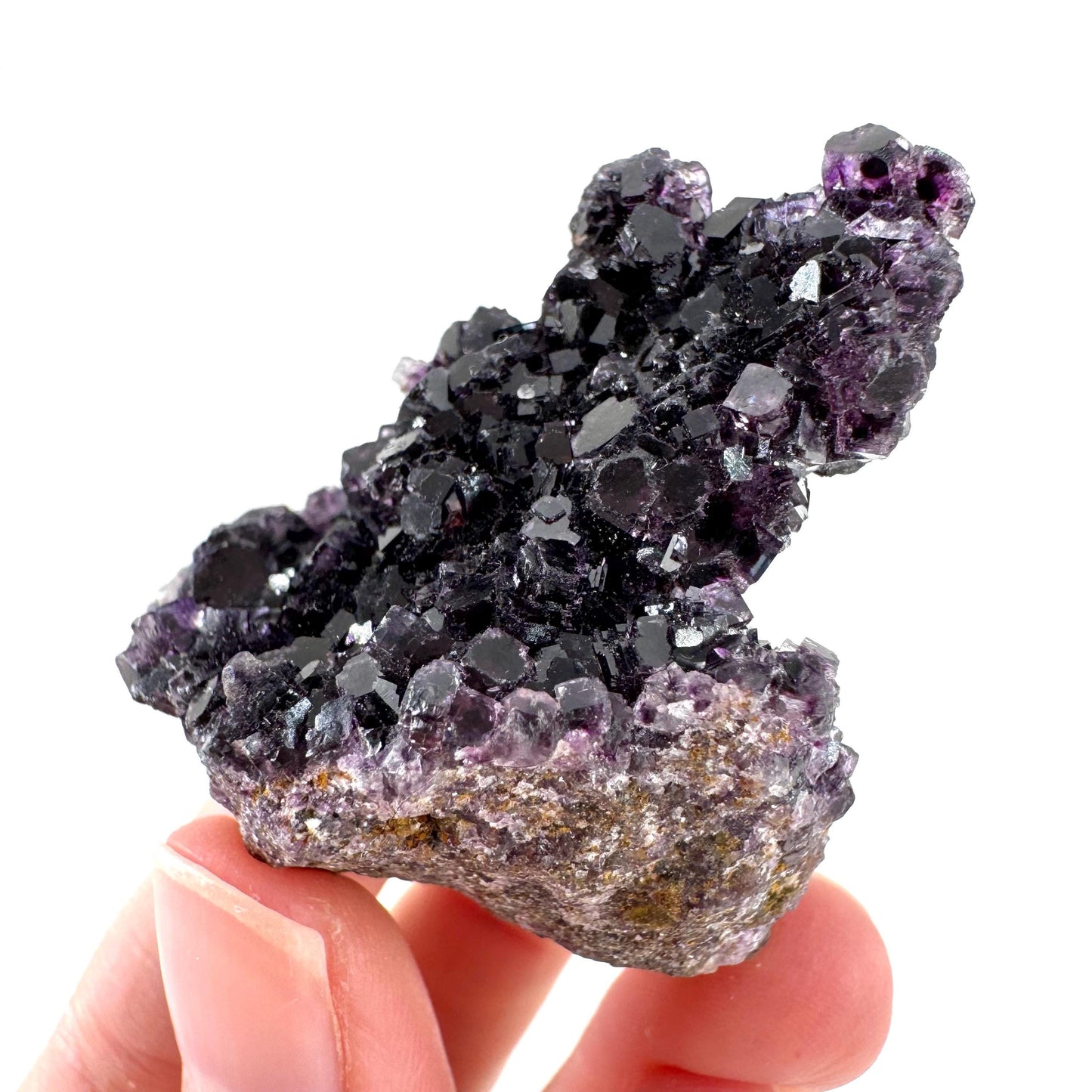 Okorusu Fluorite | purple crystal cluster, mineral specimen from Namibia