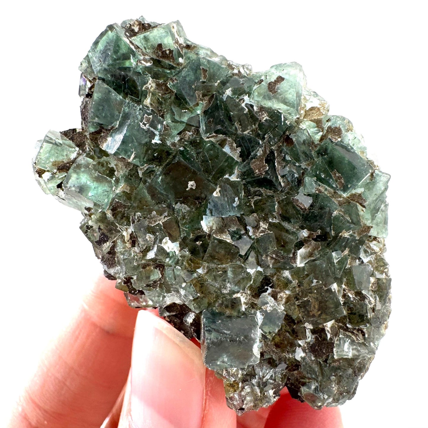 Okorusu Fluorite | green crystal cluster, mineral specimen from Namibia