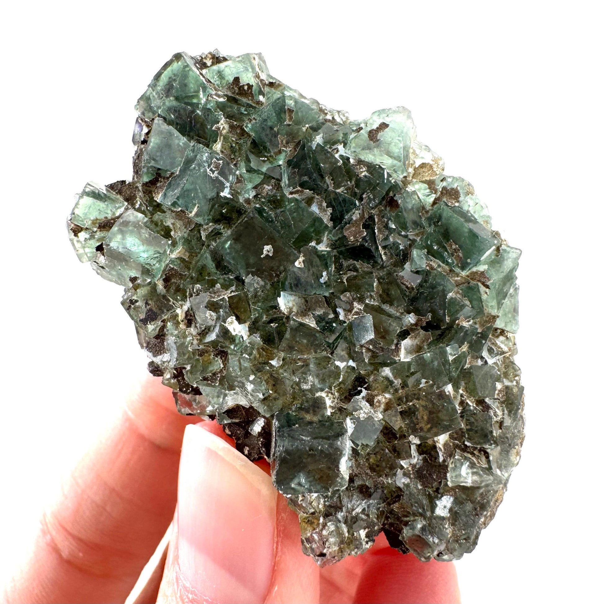 Okorusu Fluorite | green crystal cluster, mineral specimen from Namibia