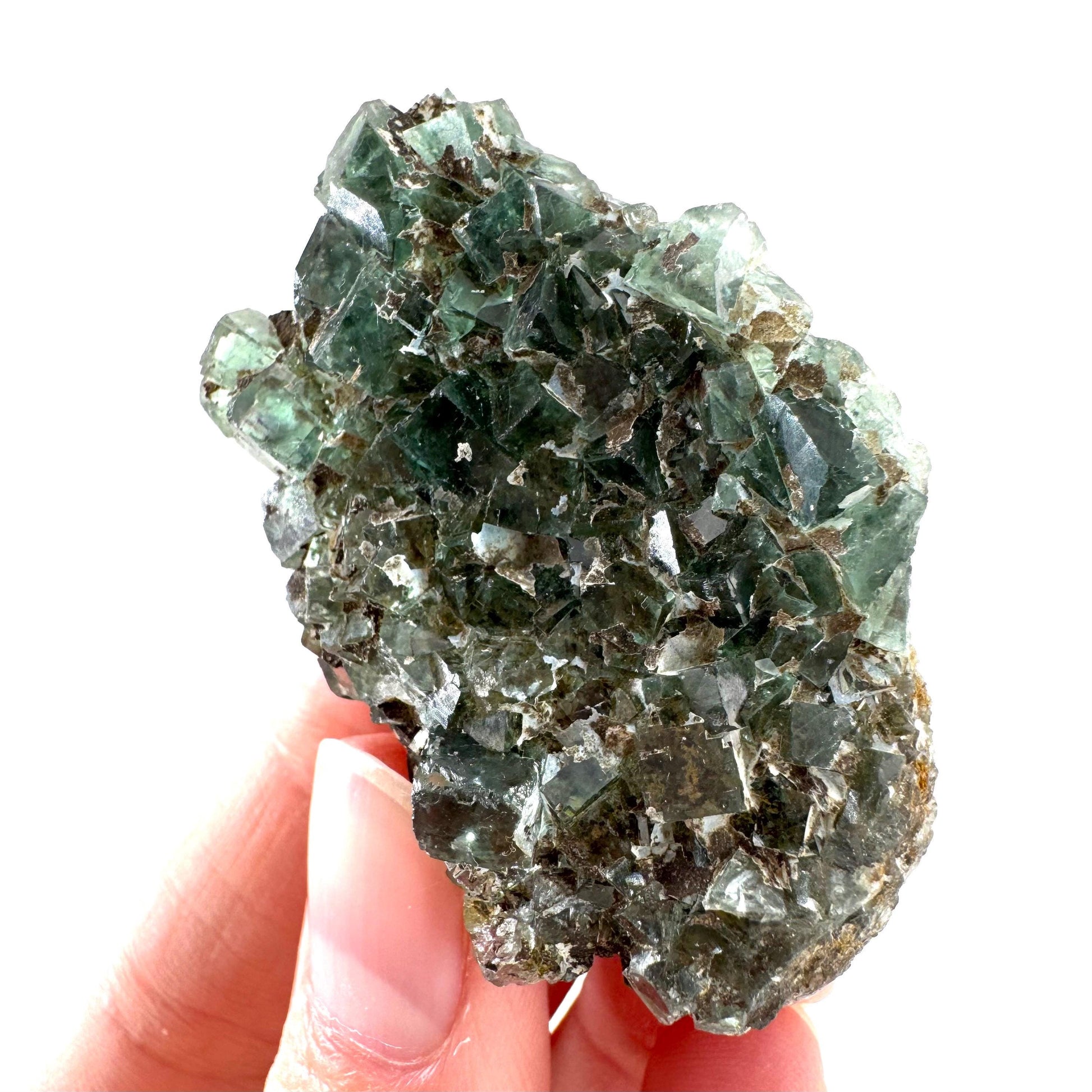 Okorusu Fluorite | green crystal cluster, mineral specimen from Namibia