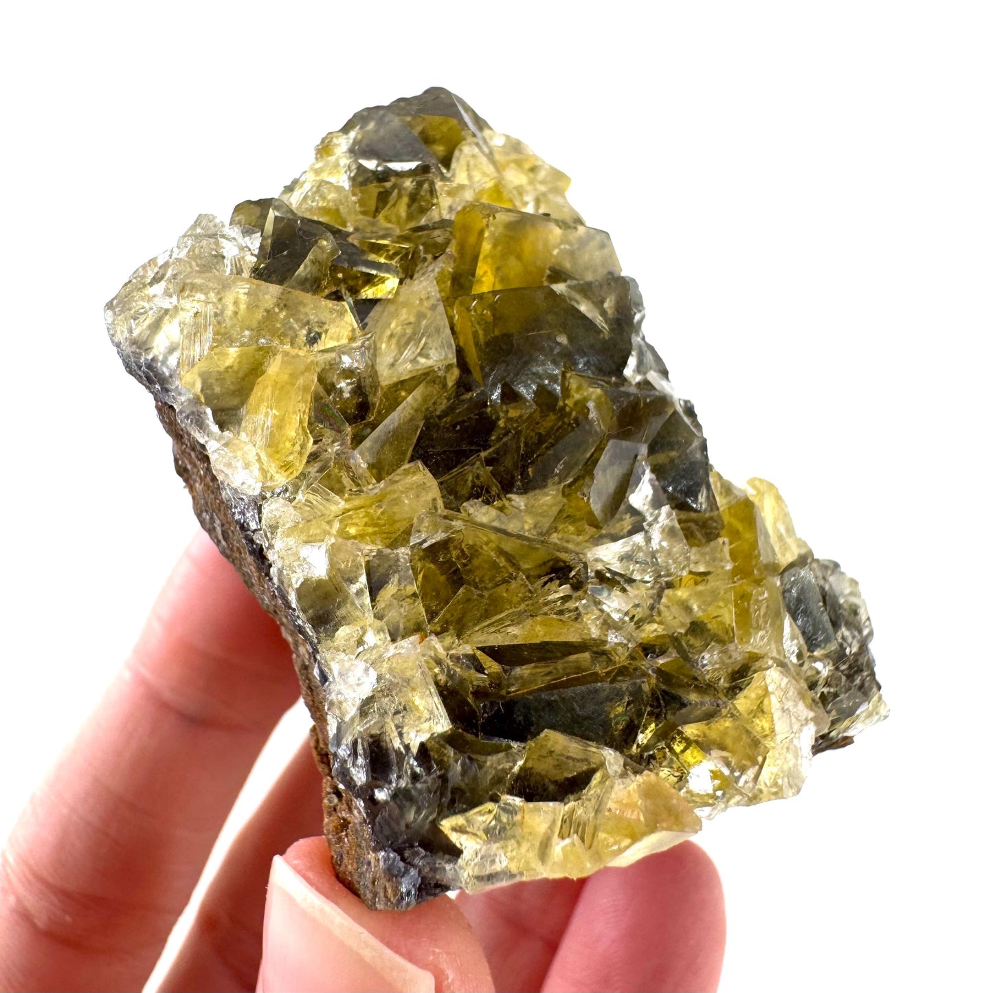 Okorusu Fluorite | “Honey Pocket” yellow crystal cluster, mineral specimen from Namibia