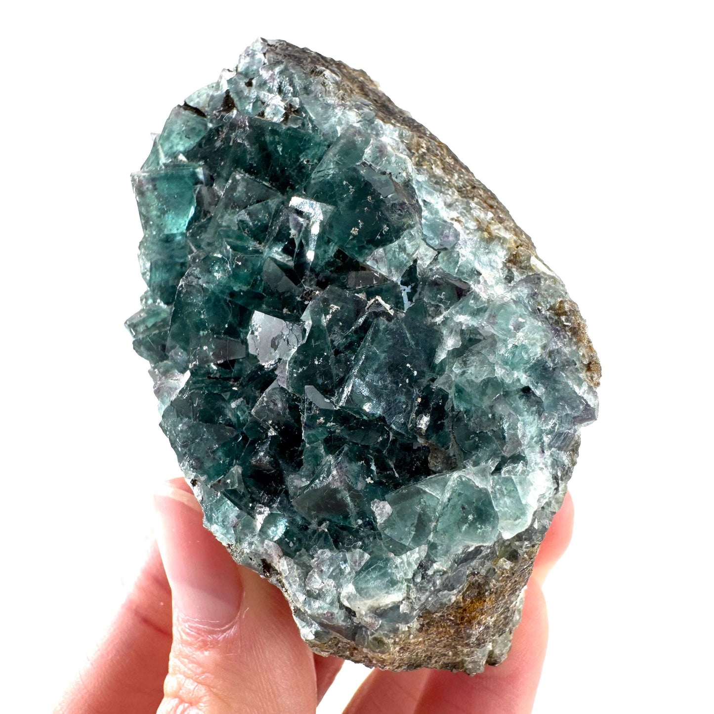 Okorusu Fluorite | blue-green crystal cluster, mineral specimen from Namibia