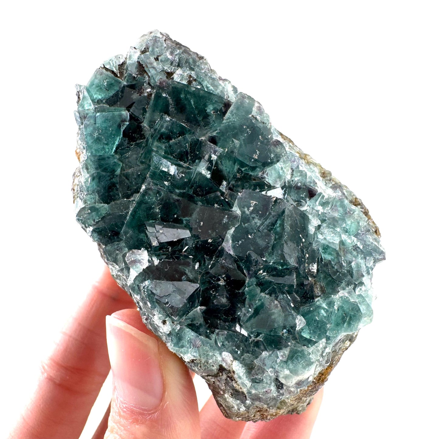 Okorusu Fluorite | blue-green crystal cluster, mineral specimen from Namibia
