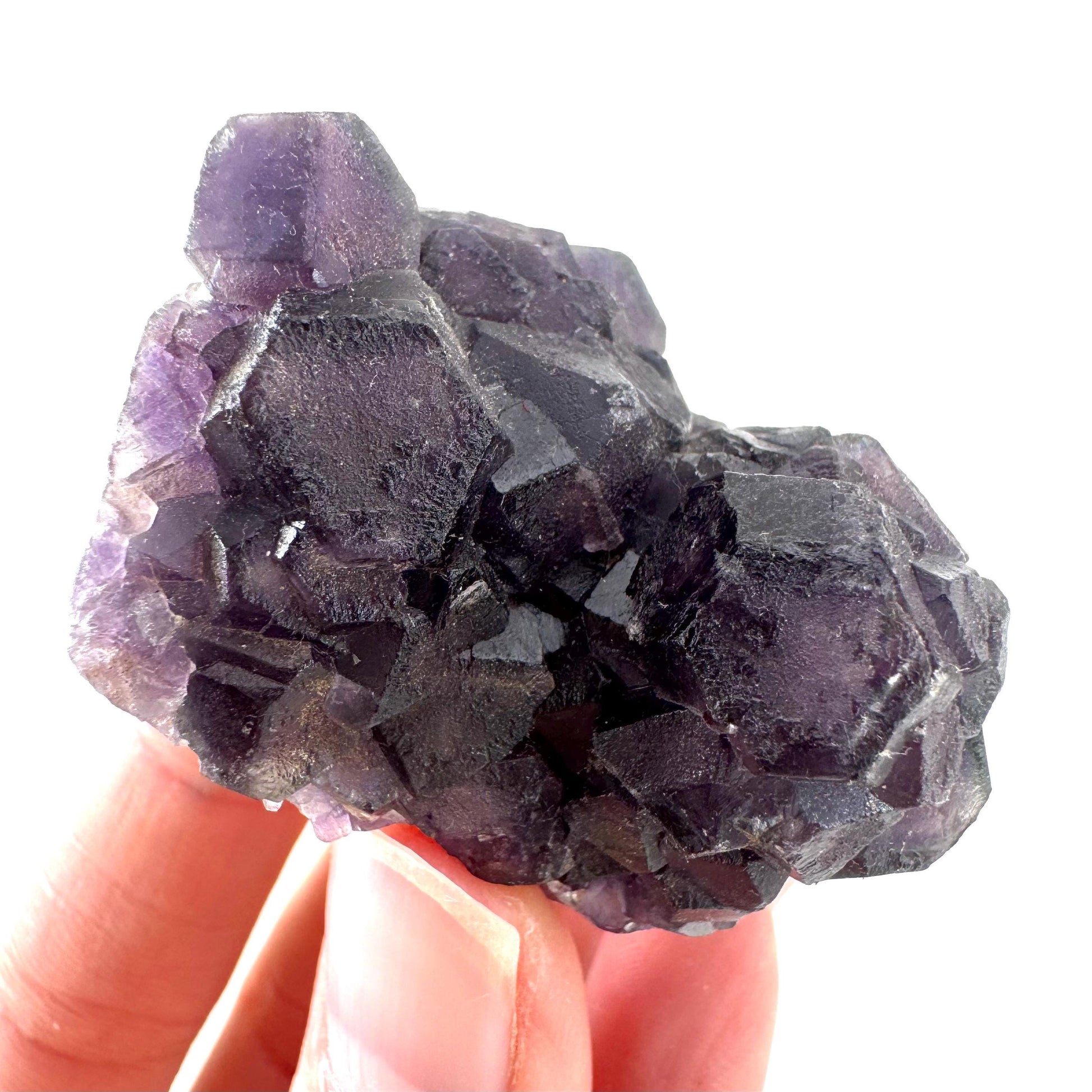 Okorusu Fluorite | purple crystal cluster, mineral specimen from Namibia