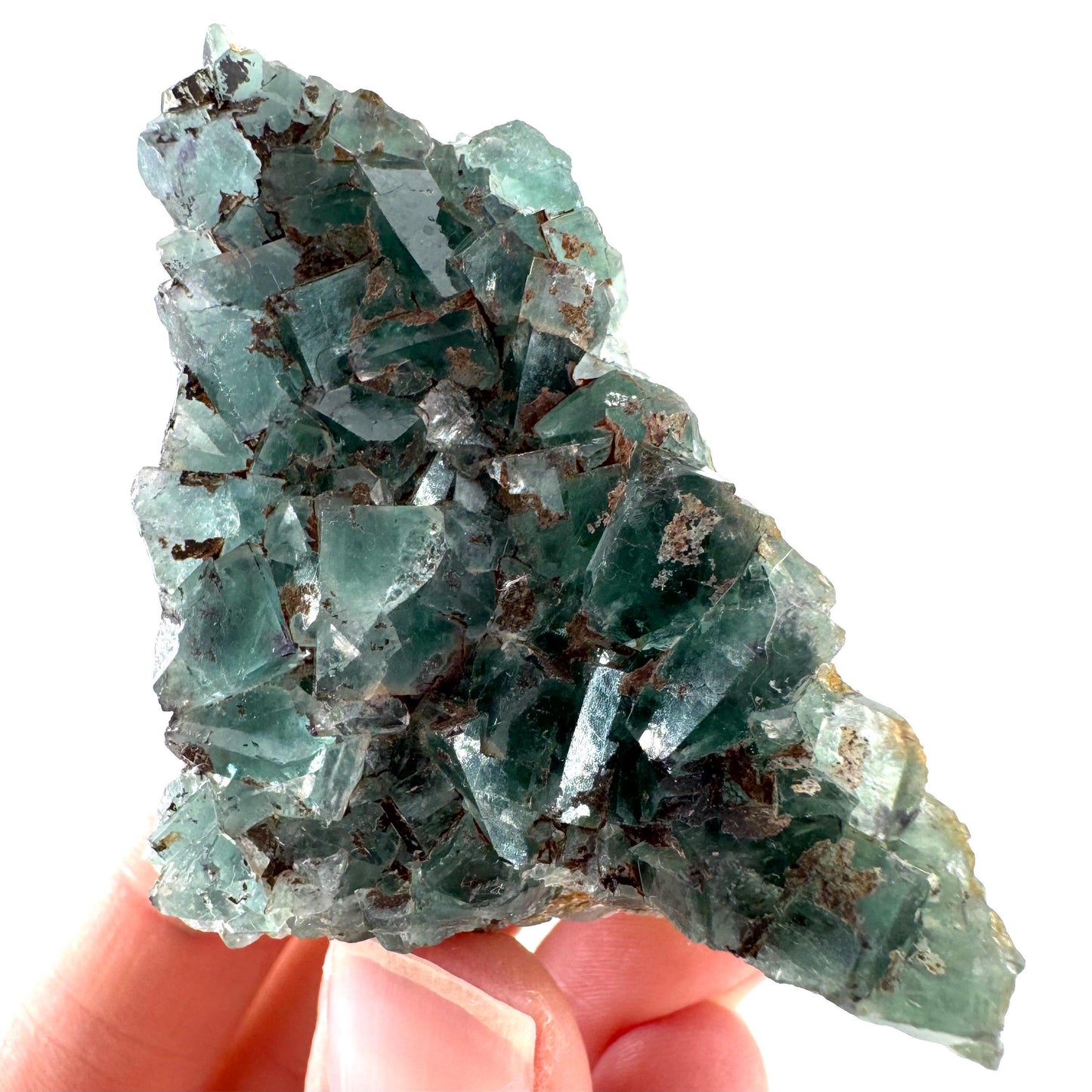 Okorusu Fluorite | green crystal cluster, mineral specimen from Namibia