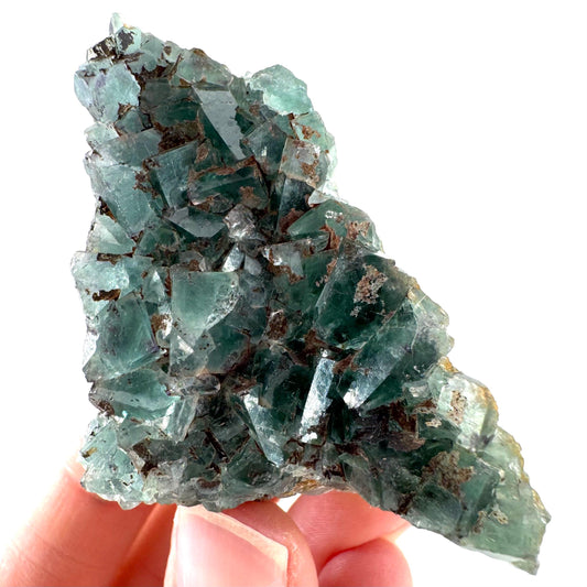 Okorusu Fluorite | green crystal cluster, mineral specimen from Namibia