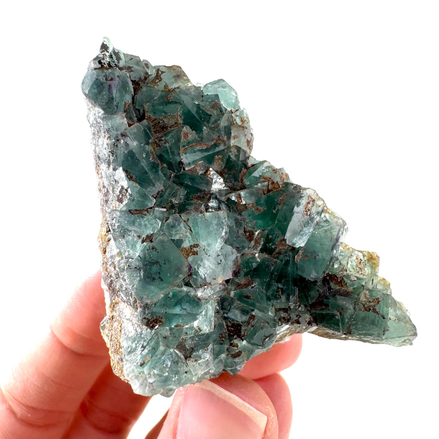 Okorusu Fluorite | green crystal cluster, mineral specimen from Namibia
