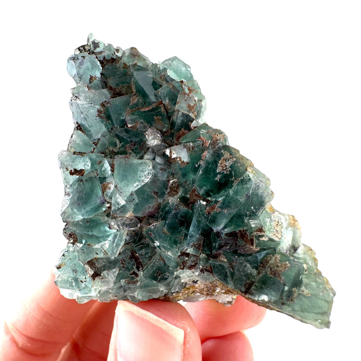 Okorusu Fluorite | green crystal cluster, mineral specimen from Namibia