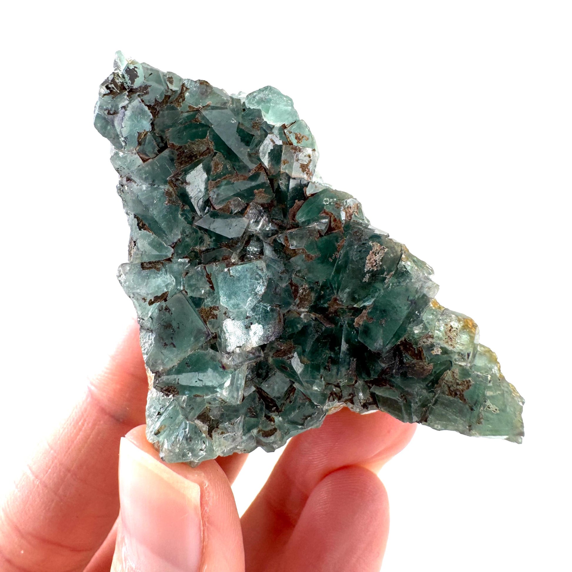 Okorusu Fluorite | green crystal cluster, mineral specimen from Namibia