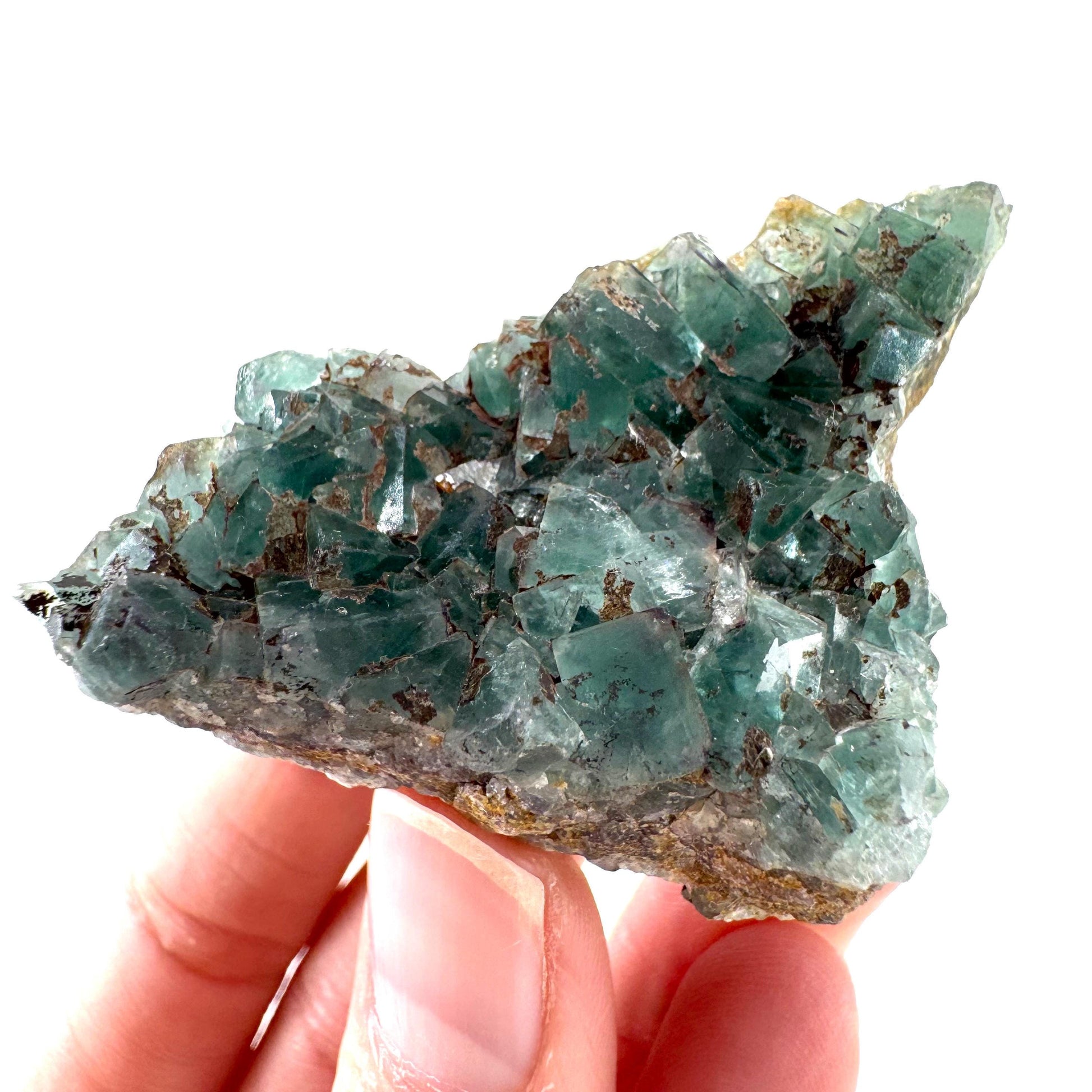 Okorusu Fluorite | green crystal cluster, mineral specimen from Namibia