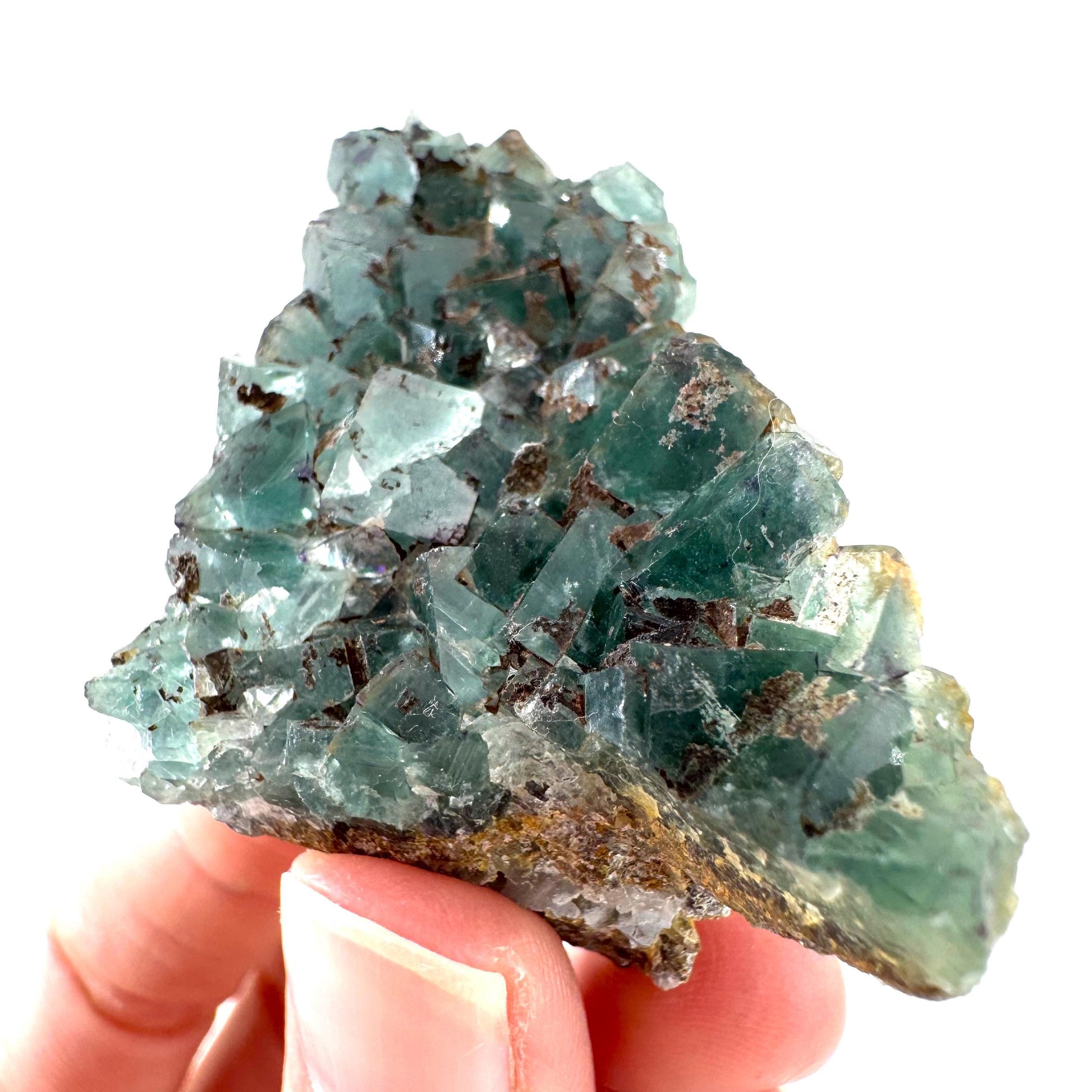 Okorusu Fluorite | green crystal cluster, mineral specimen from Namibia