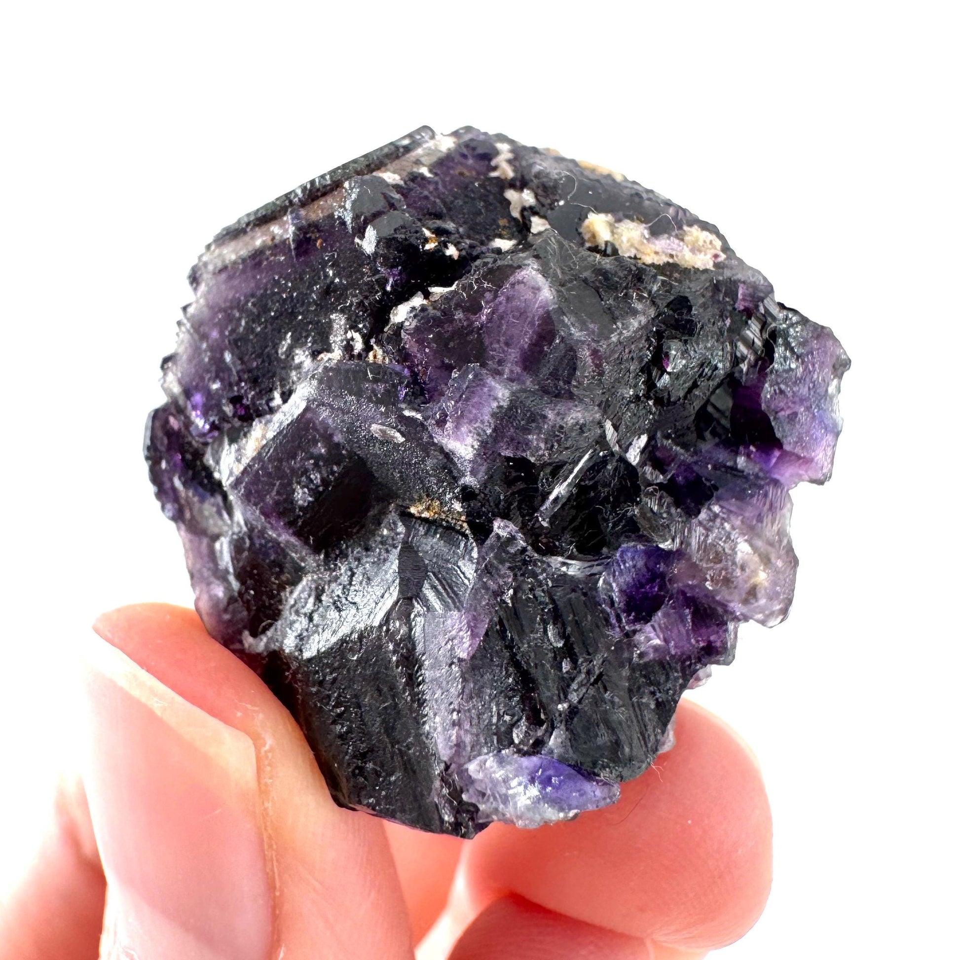 Okorusu Fluorite | purple crystal cluster, mineral specimen from Namibia