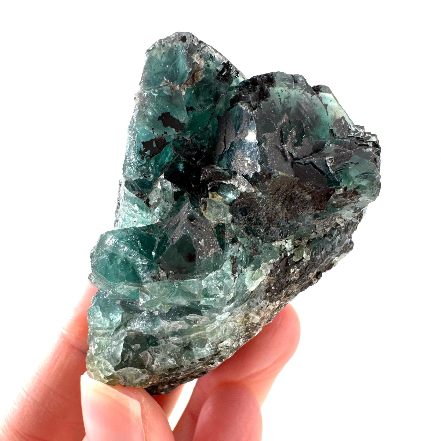 Okorusu Fluorite | blue-green crystal cluster, mineral specimen from Namibia