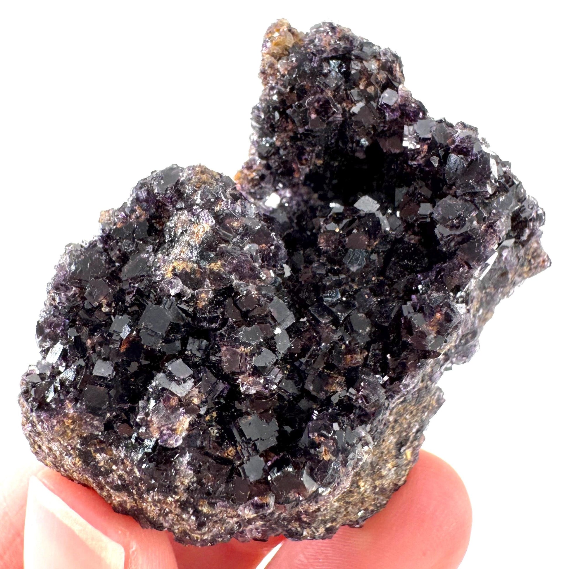 Okorusu Fluorite | purple crystal cluster, mineral specimen from Namibia