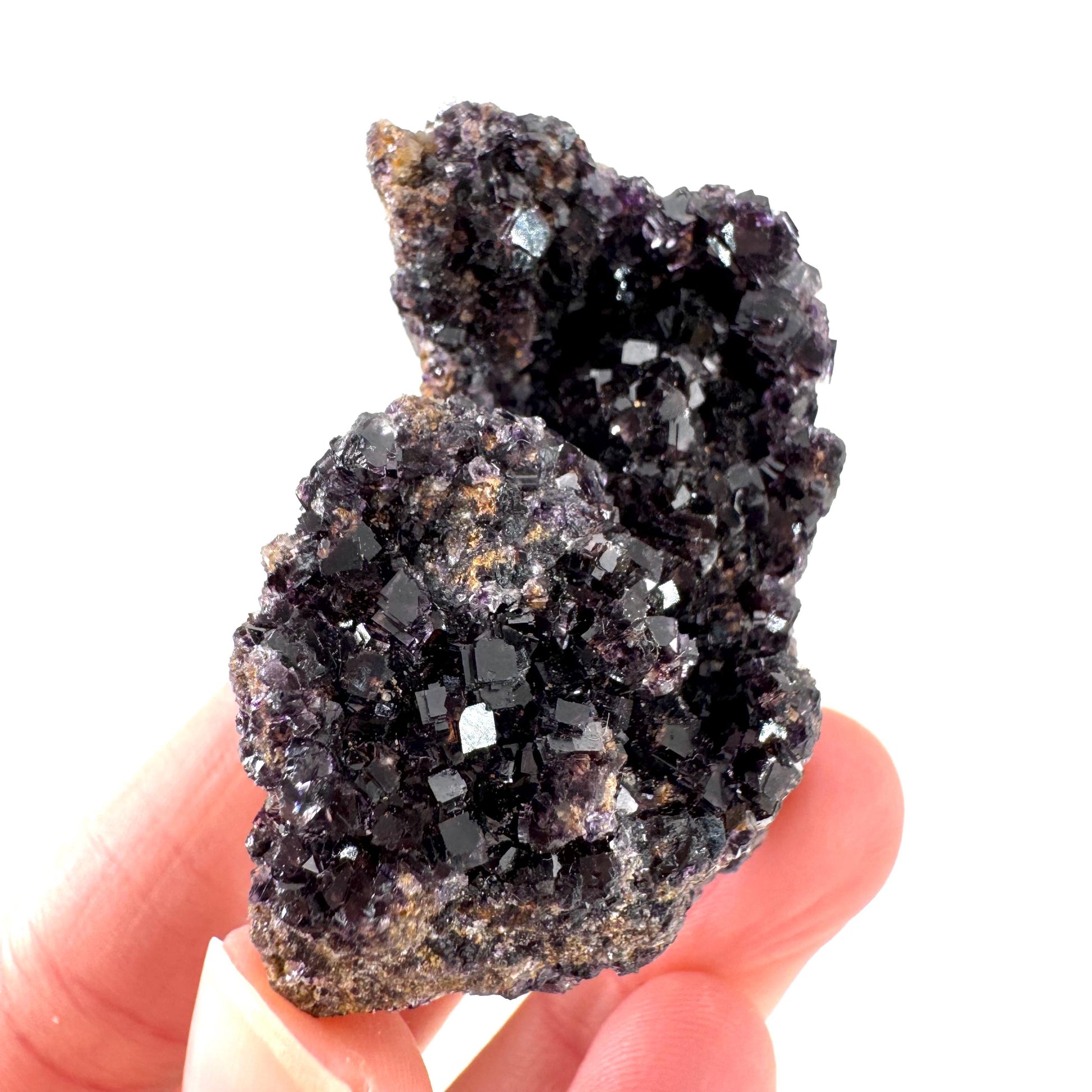 Okorusu Fluorite | purple crystal cluster, mineral specimen from Namibia