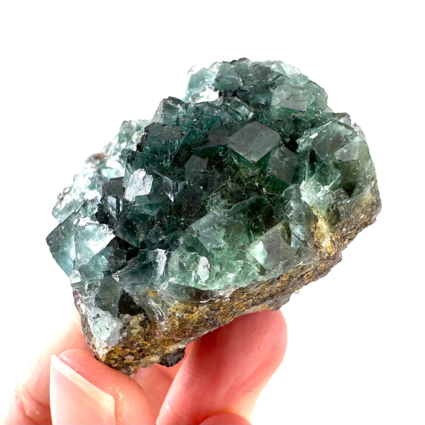 Okorusu Fluorite | green crystal cluster, mineral specimen from Namibia