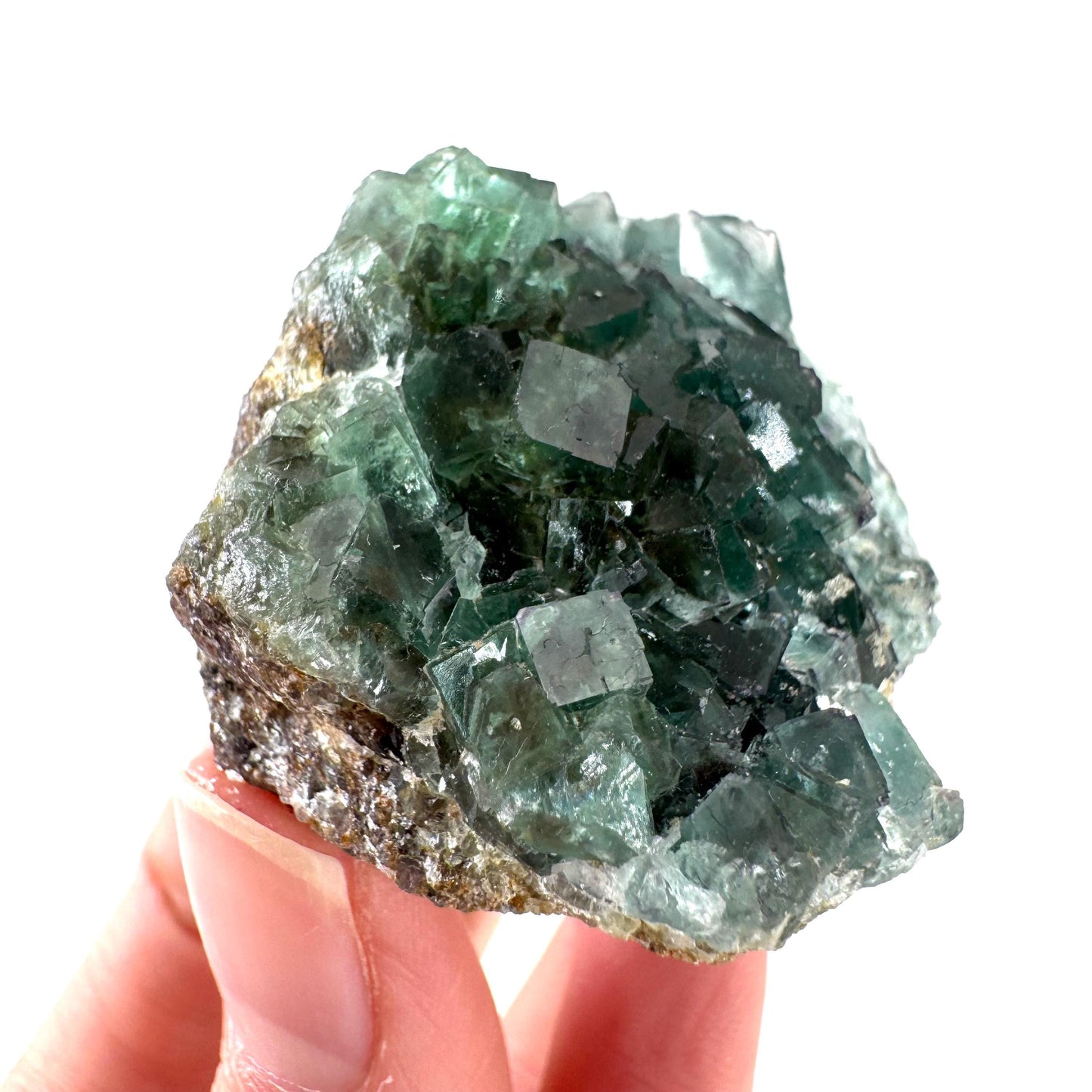 Okorusu Fluorite | green crystal cluster, mineral specimen from Namibia