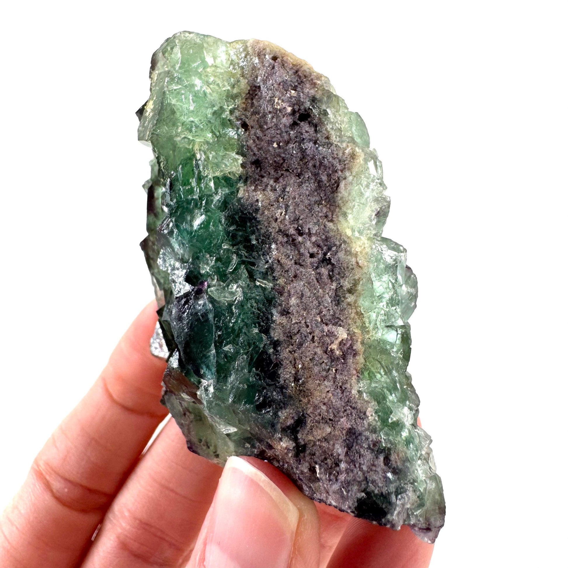 Okorusu Fluorite | green crystal cluster, mineral specimen from Namibia