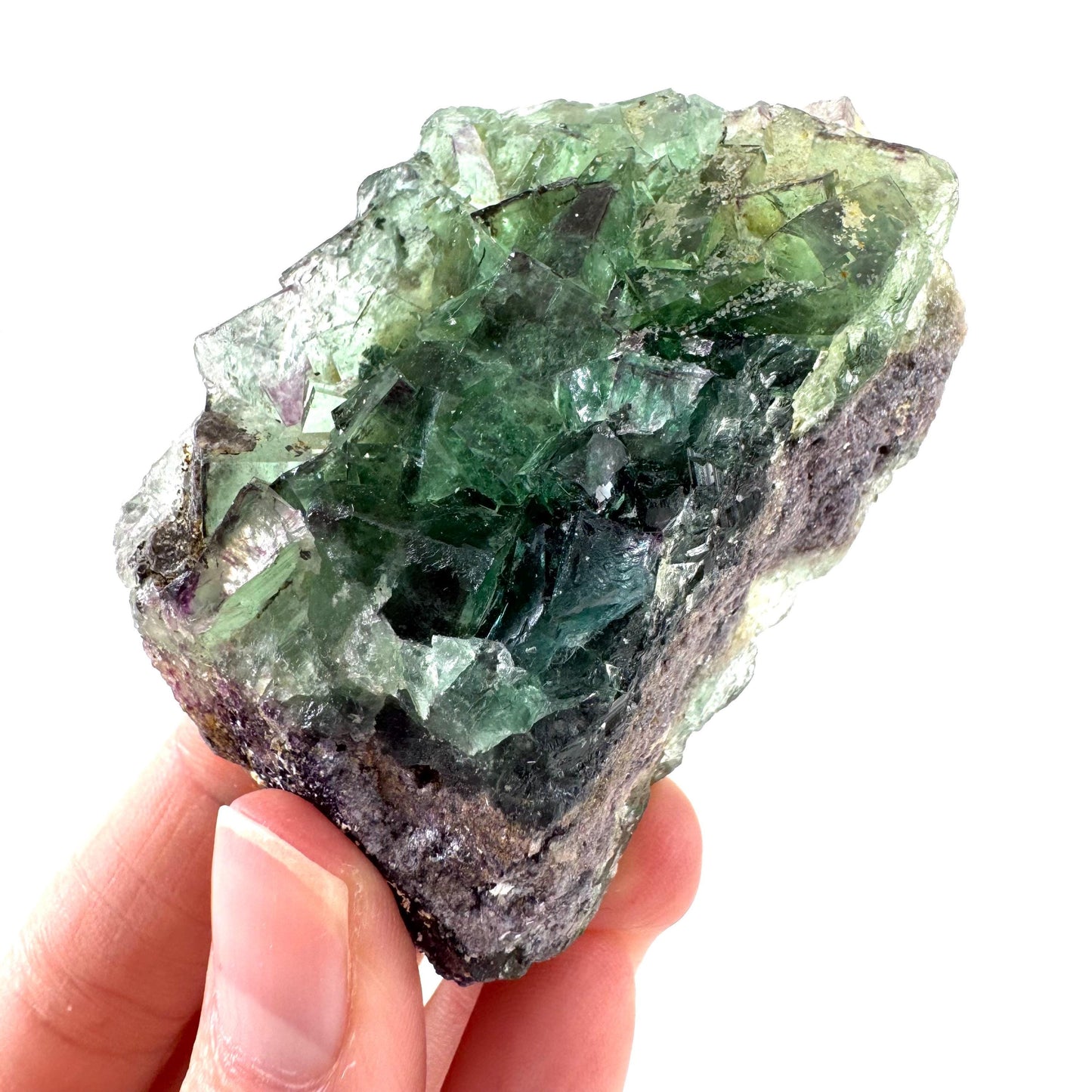 Okorusu Fluorite | green crystal cluster, mineral specimen from Namibia