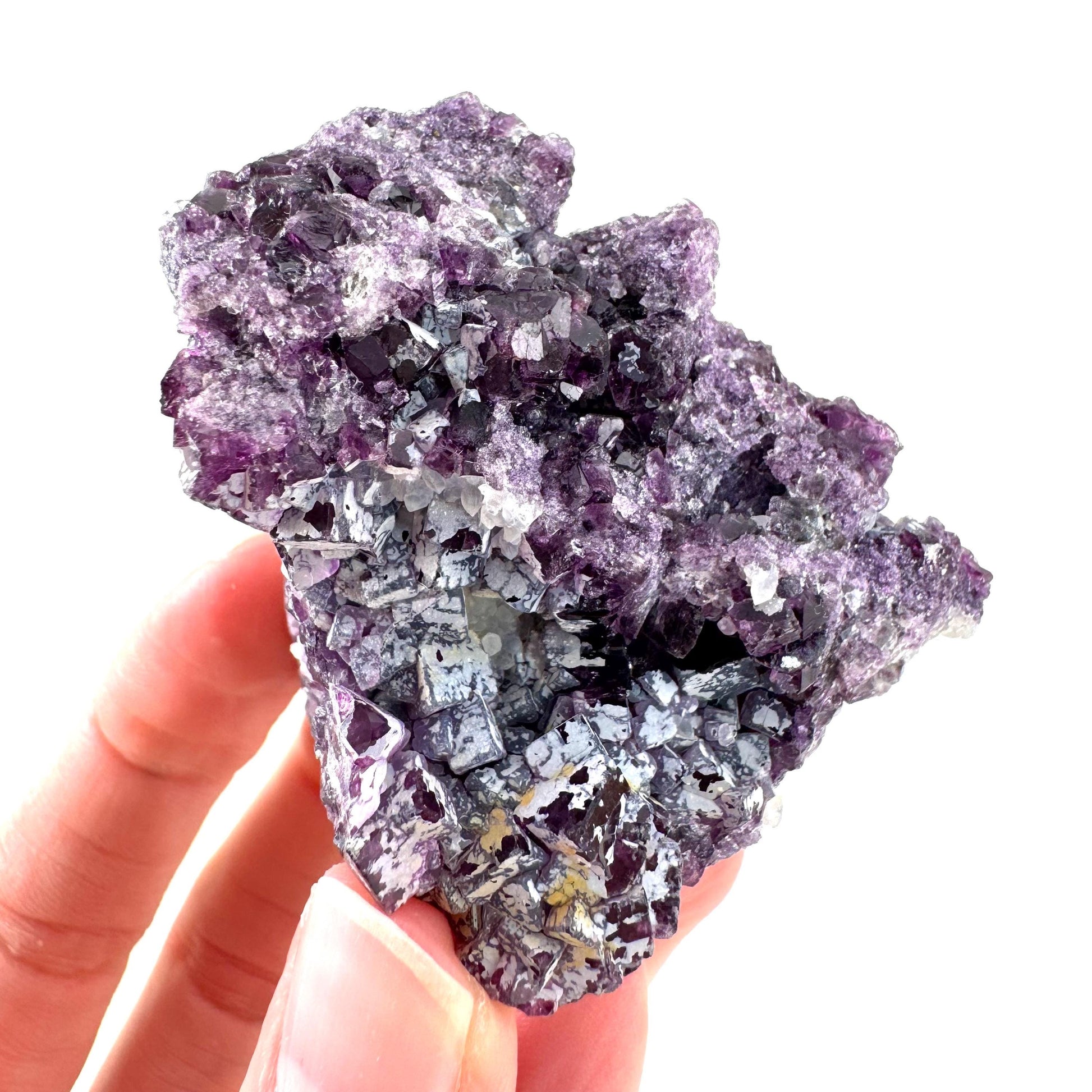 Okorusu Fluorite | purple crystal cluster, mineral specimen from Namibia