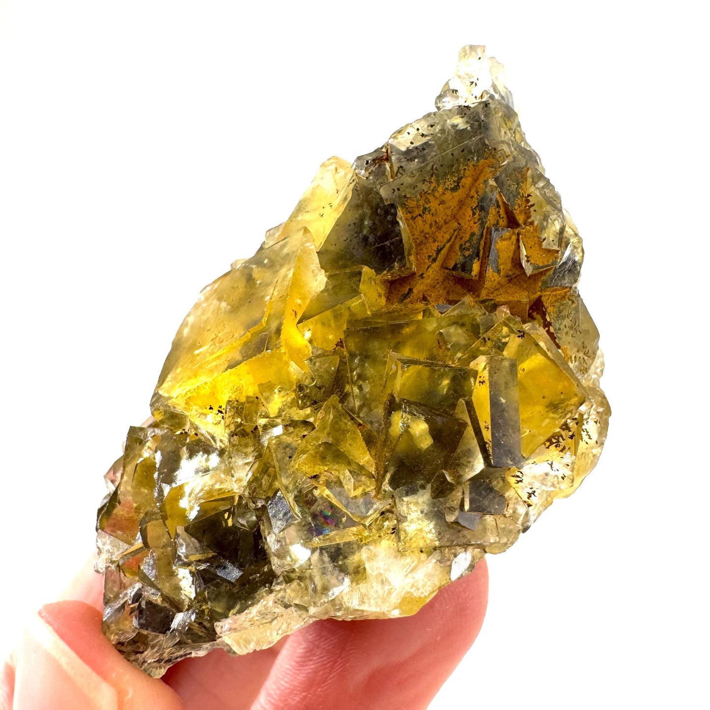 Okorusu Fluorite | “Honey Pocket” yellow crystal cluster, mineral specimen from Namibia