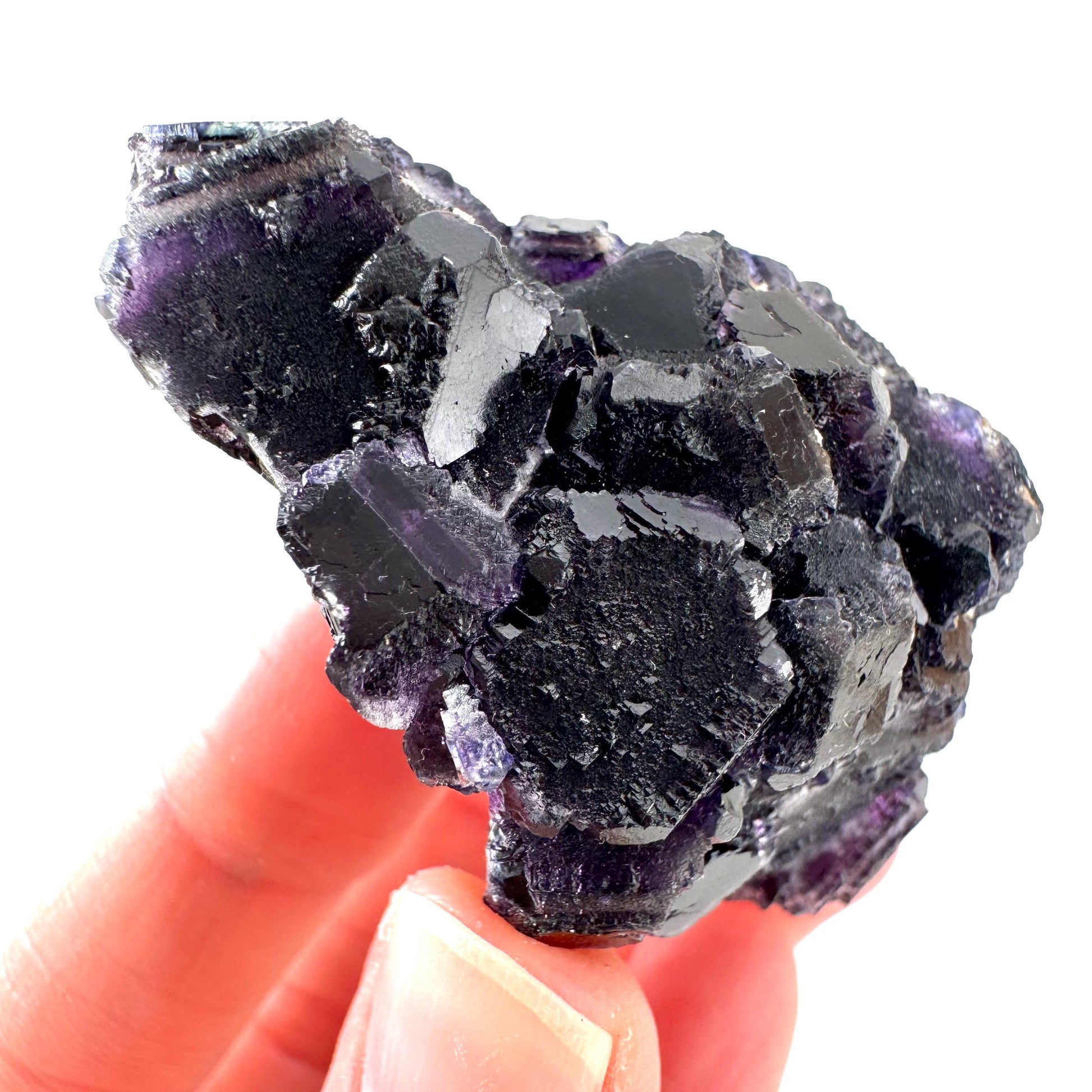 Okorusu Fluorite | purple crystal cluster, mineral specimen from Namibia