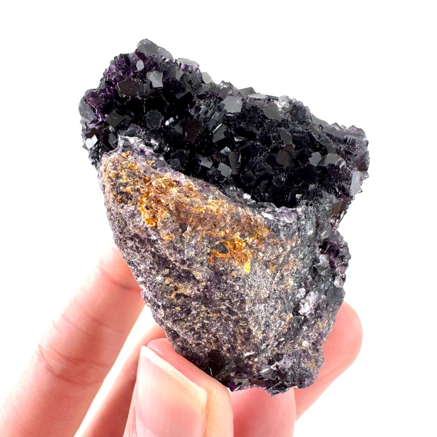 Okorusu Fluorite | purple crystal cluster, mineral specimen from Namibia
