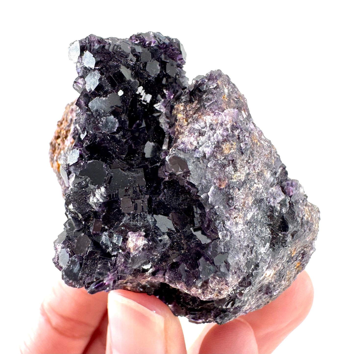 Okorusu Fluorite | purple crystal cluster, mineral specimen from Namibia