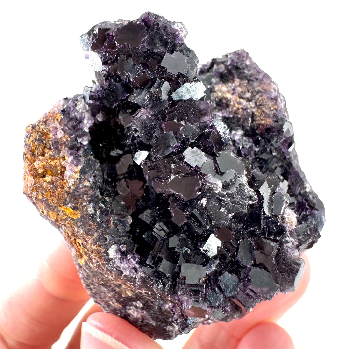 Okorusu Fluorite | purple crystal cluster, mineral specimen from Namibia