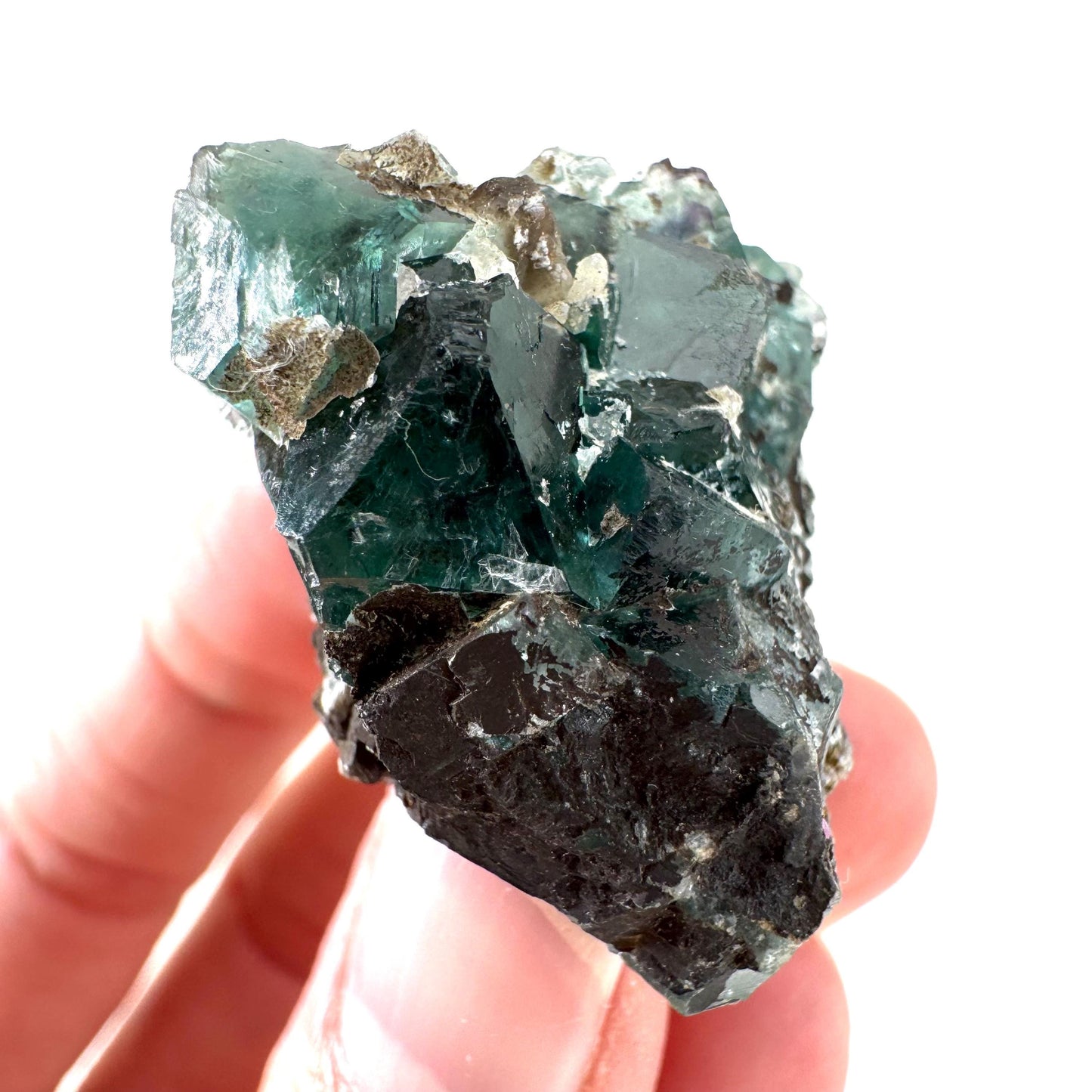 Okorusu Fluorite | blue-green crystal cluster, mineral specimen from Namibia
