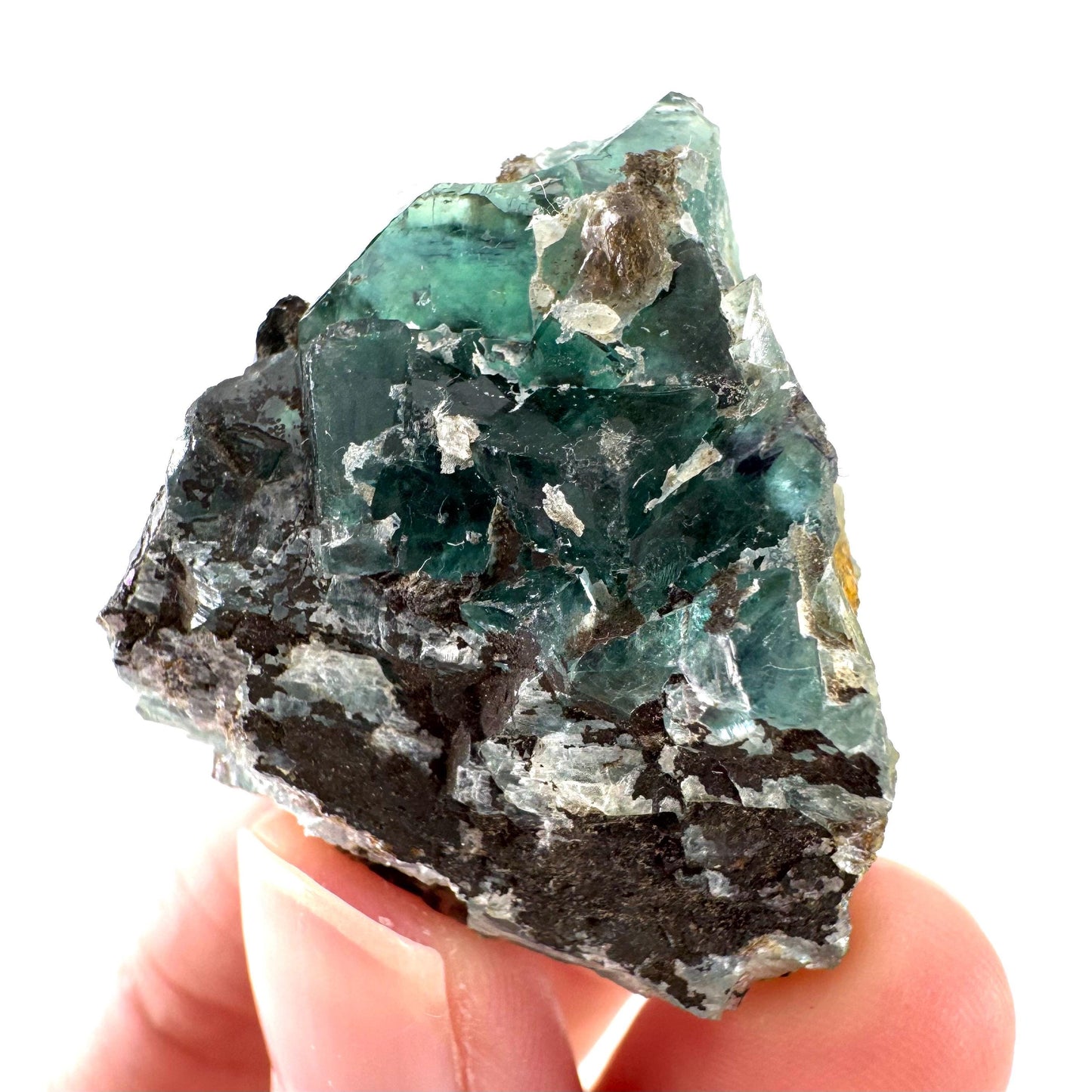 Okorusu Fluorite | blue-green crystal cluster, mineral specimen from Namibia