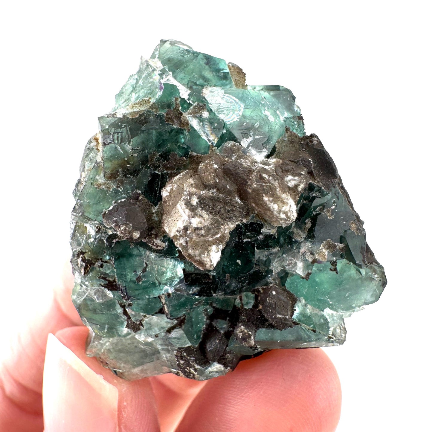 Okorusu Fluorite | blue-green crystal cluster, mineral specimen from Namibia
