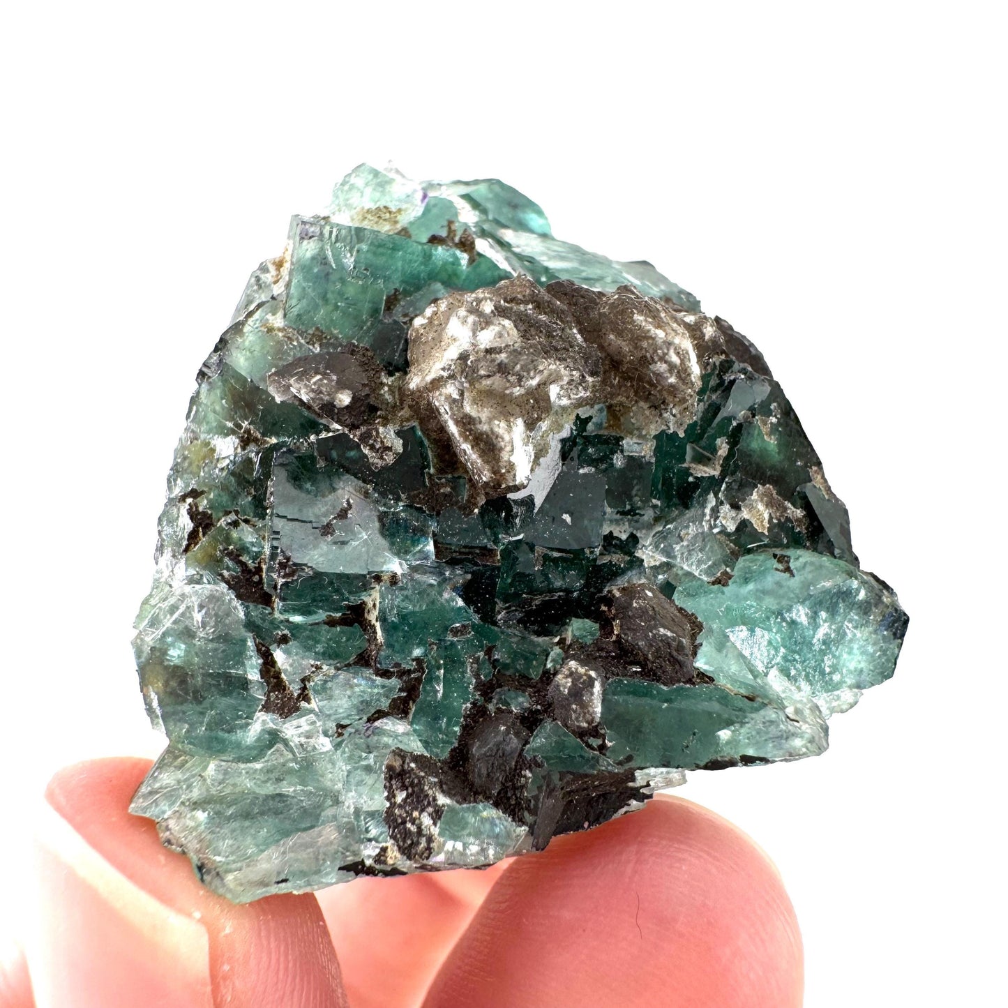 Okorusu Fluorite | blue-green crystal cluster, mineral specimen from Namibia