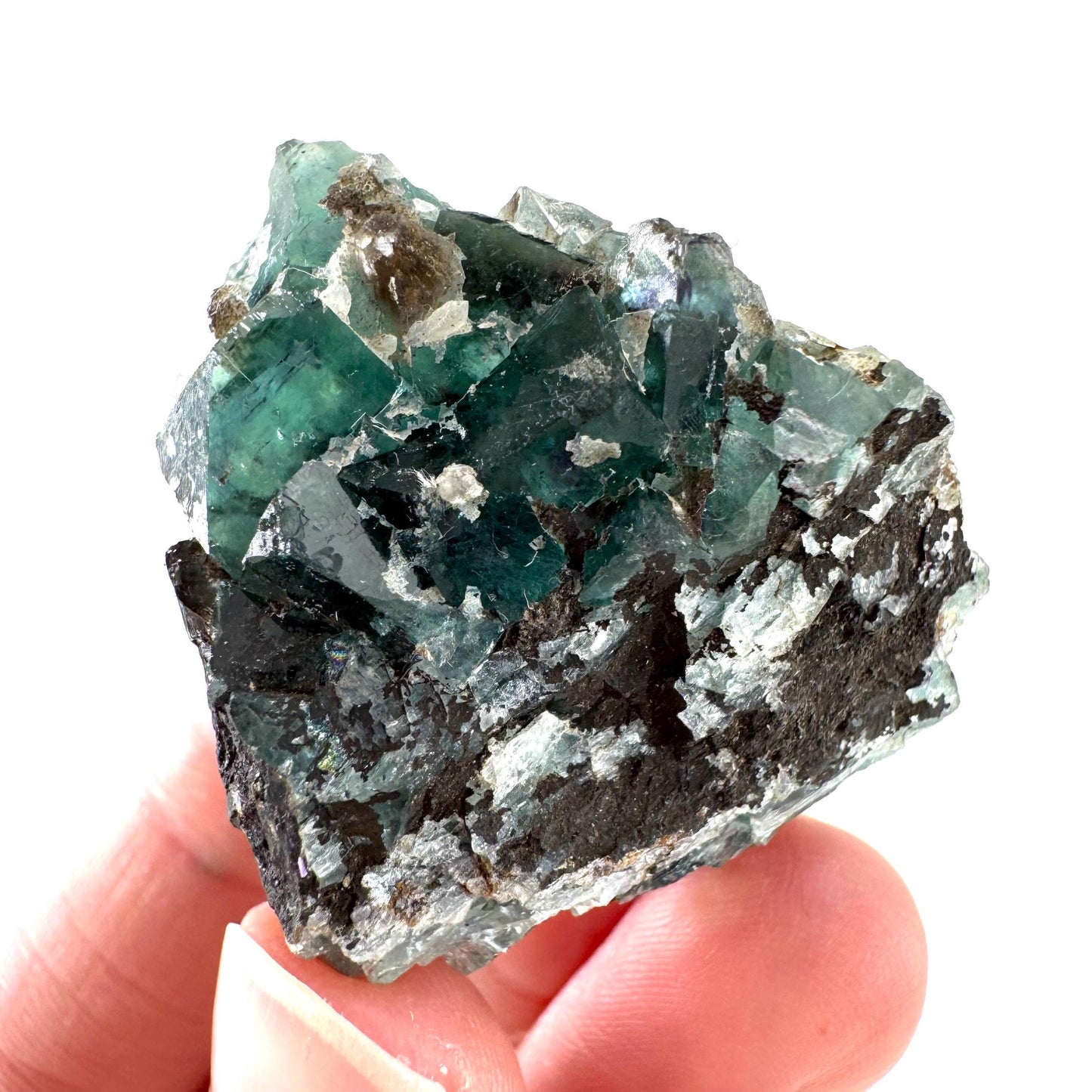 Okorusu Fluorite | blue-green crystal cluster, mineral specimen from Namibia