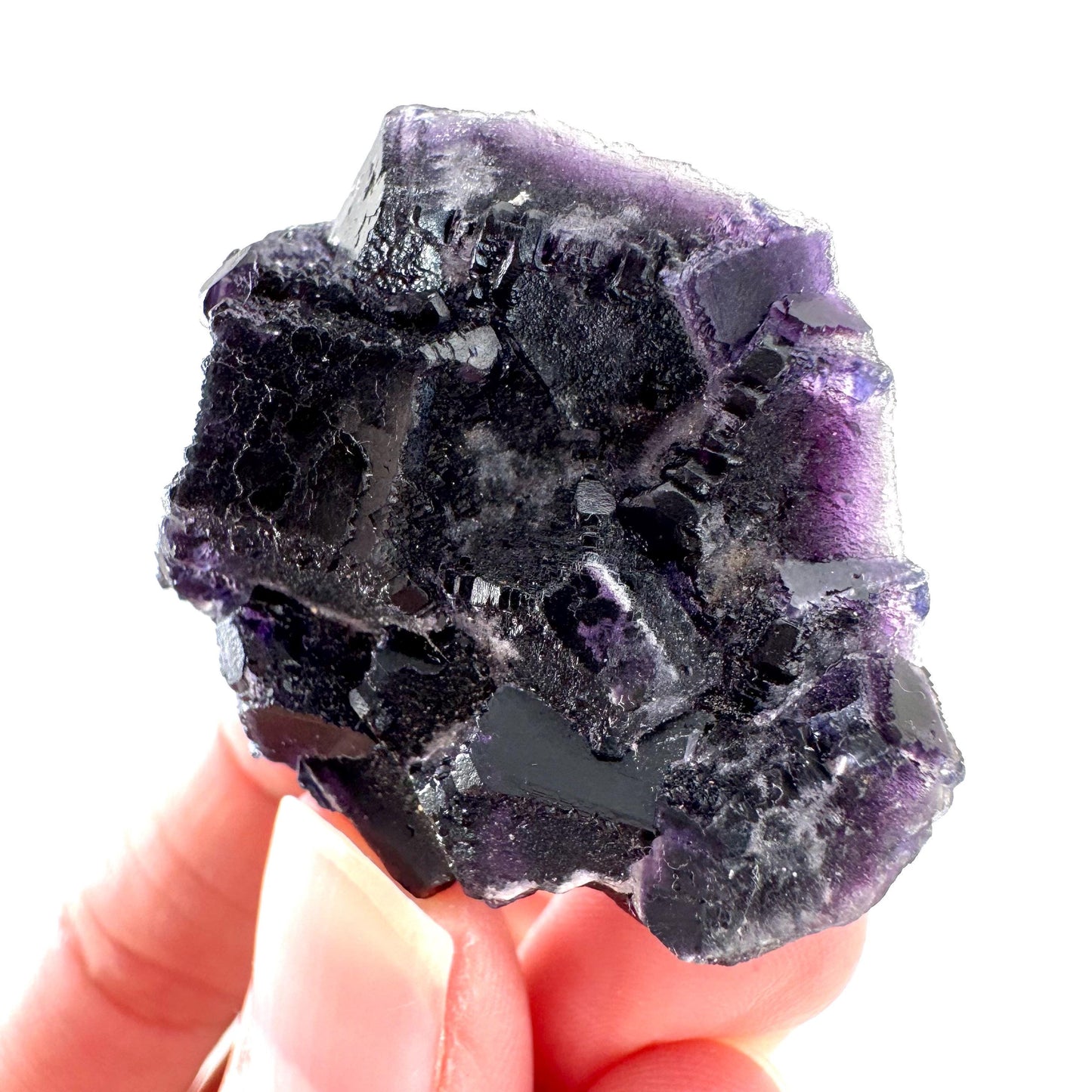 Okorusu Fluorite | purple crystal cluster, mineral specimen from Namibia