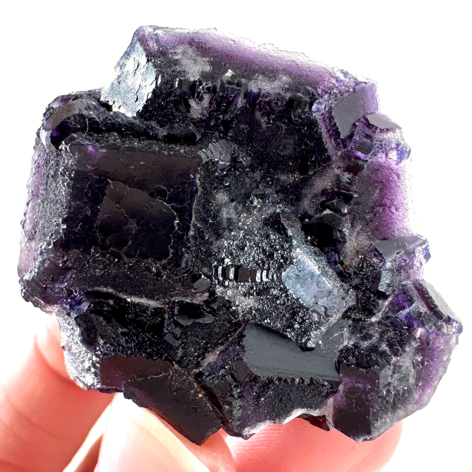 Okorusu Fluorite | purple crystal cluster, mineral specimen from Namibia