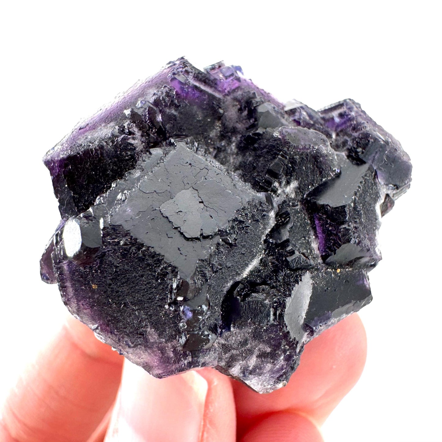 Okorusu Fluorite | purple crystal cluster, mineral specimen from Namibia