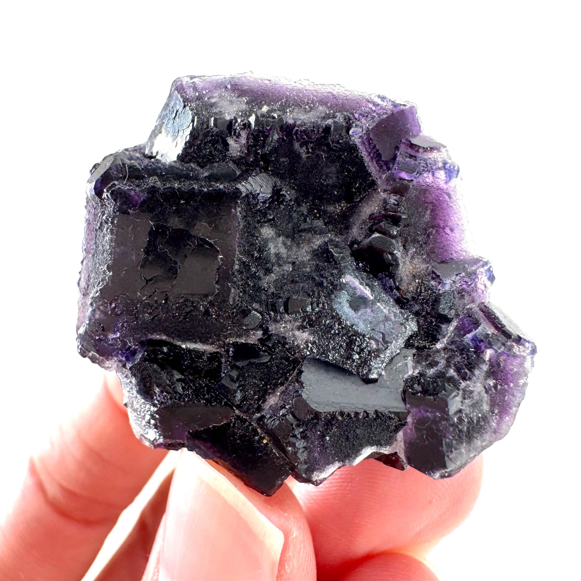 Okorusu Fluorite | purple crystal cluster, mineral specimen from Namibia