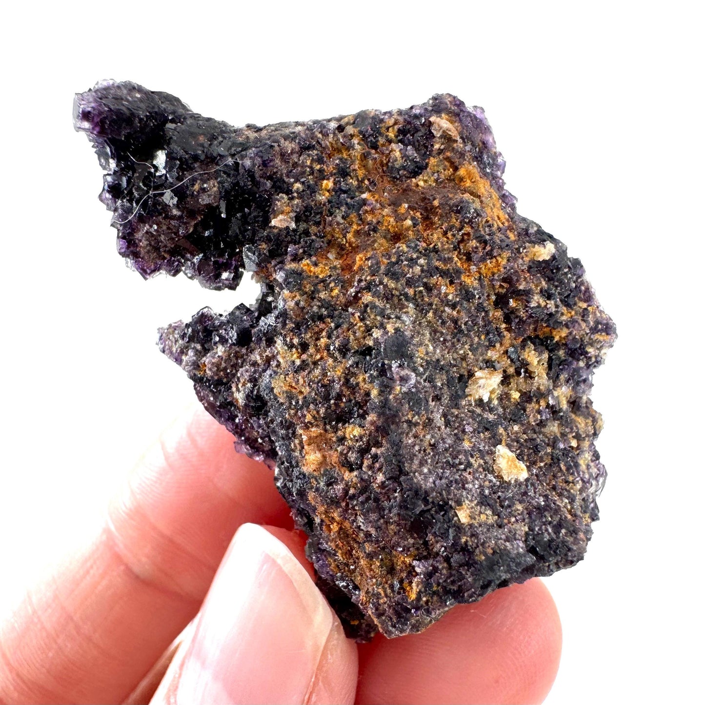 Okorusu Fluorite | purple crystal cluster, mineral specimen from Namibia