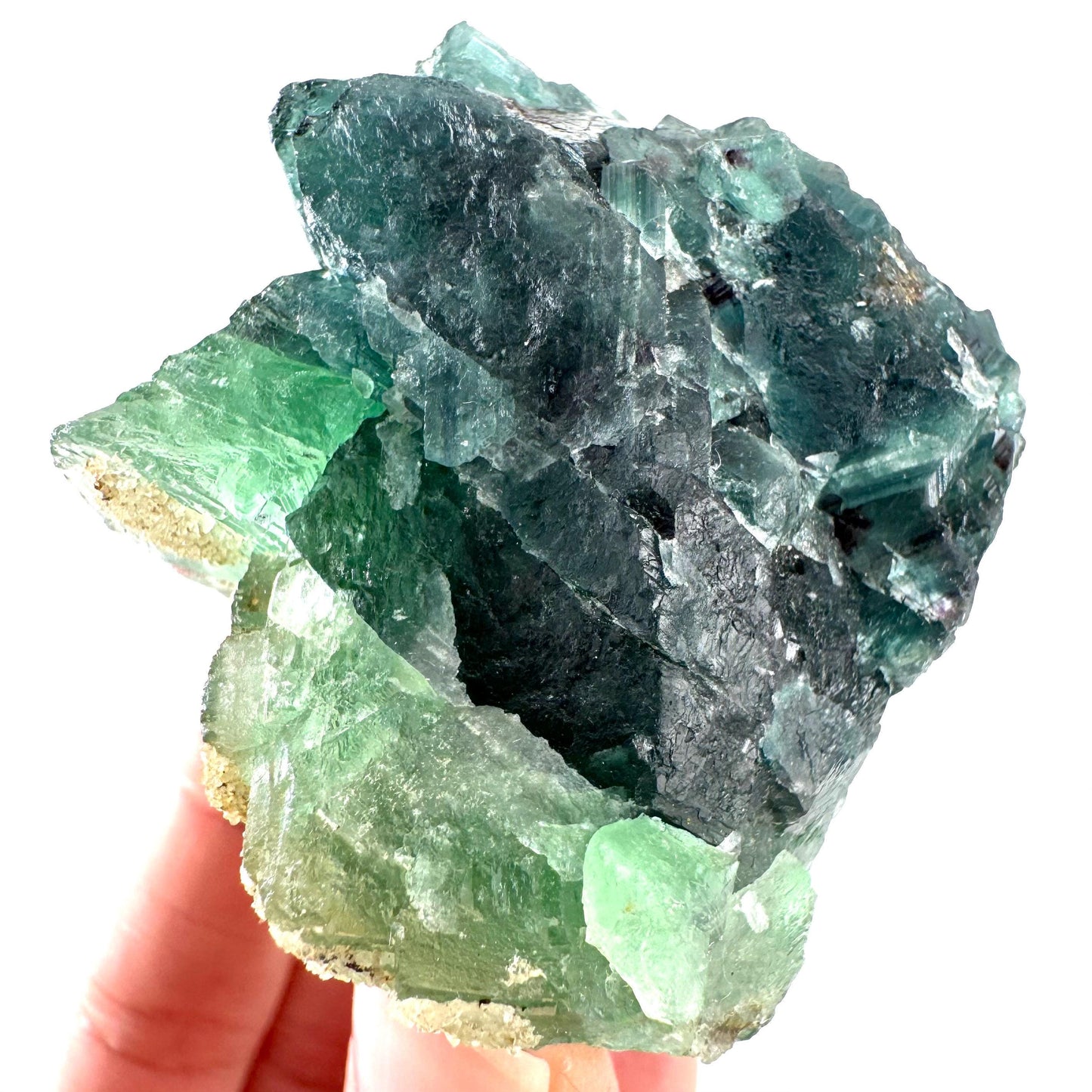 Okorusu Fluorite | blue-green crystal cluster, mineral specimen from Namibia