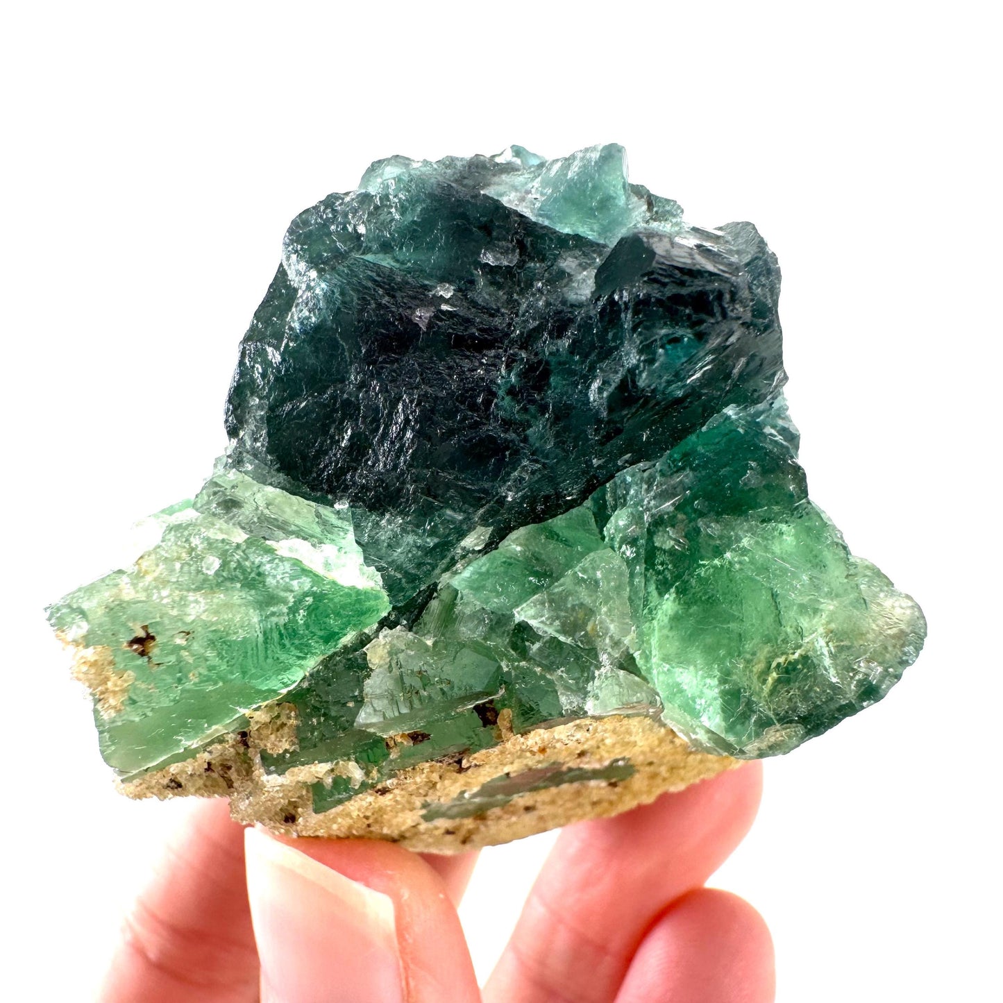 Okorusu Fluorite | blue-green crystal cluster, mineral specimen from Namibia