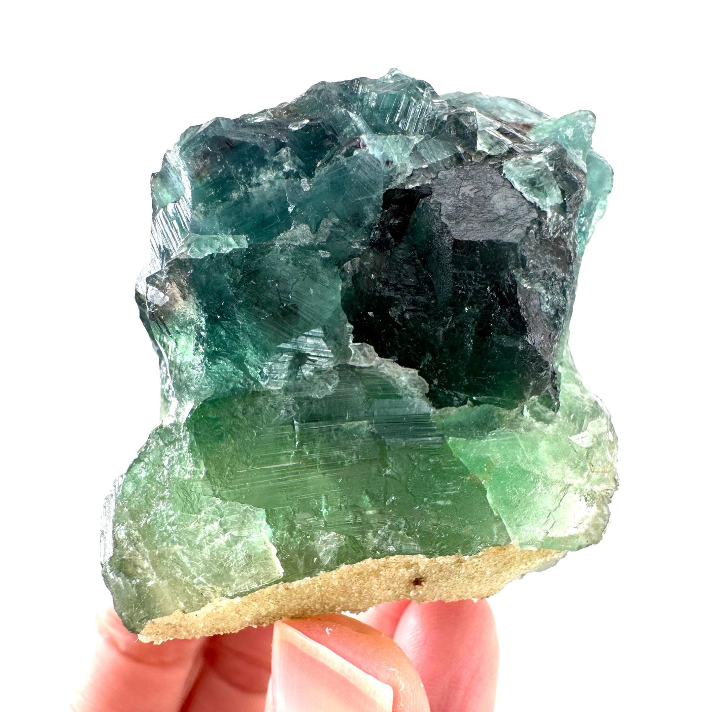 Okorusu Fluorite | blue-green crystal cluster, mineral specimen from Namibia
