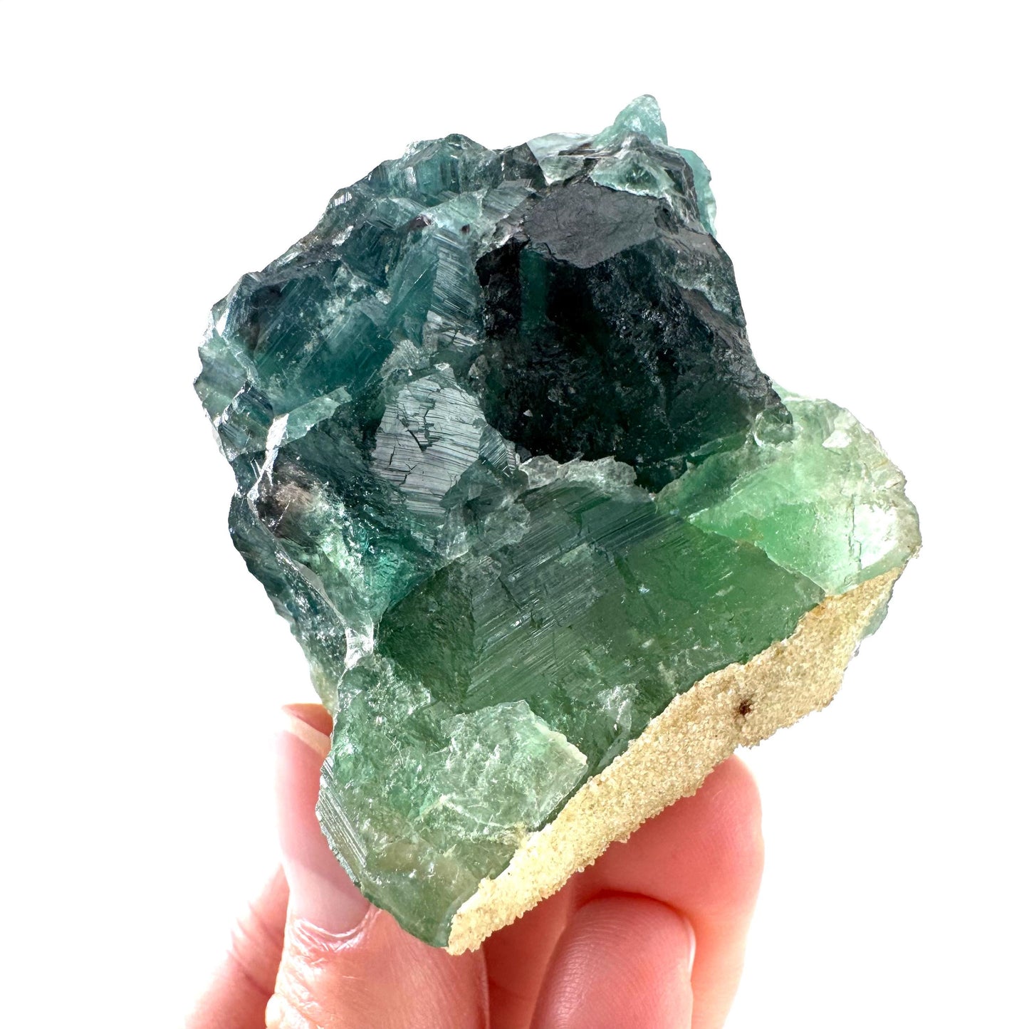 Okorusu Fluorite | blue-green crystal cluster, mineral specimen from Namibia